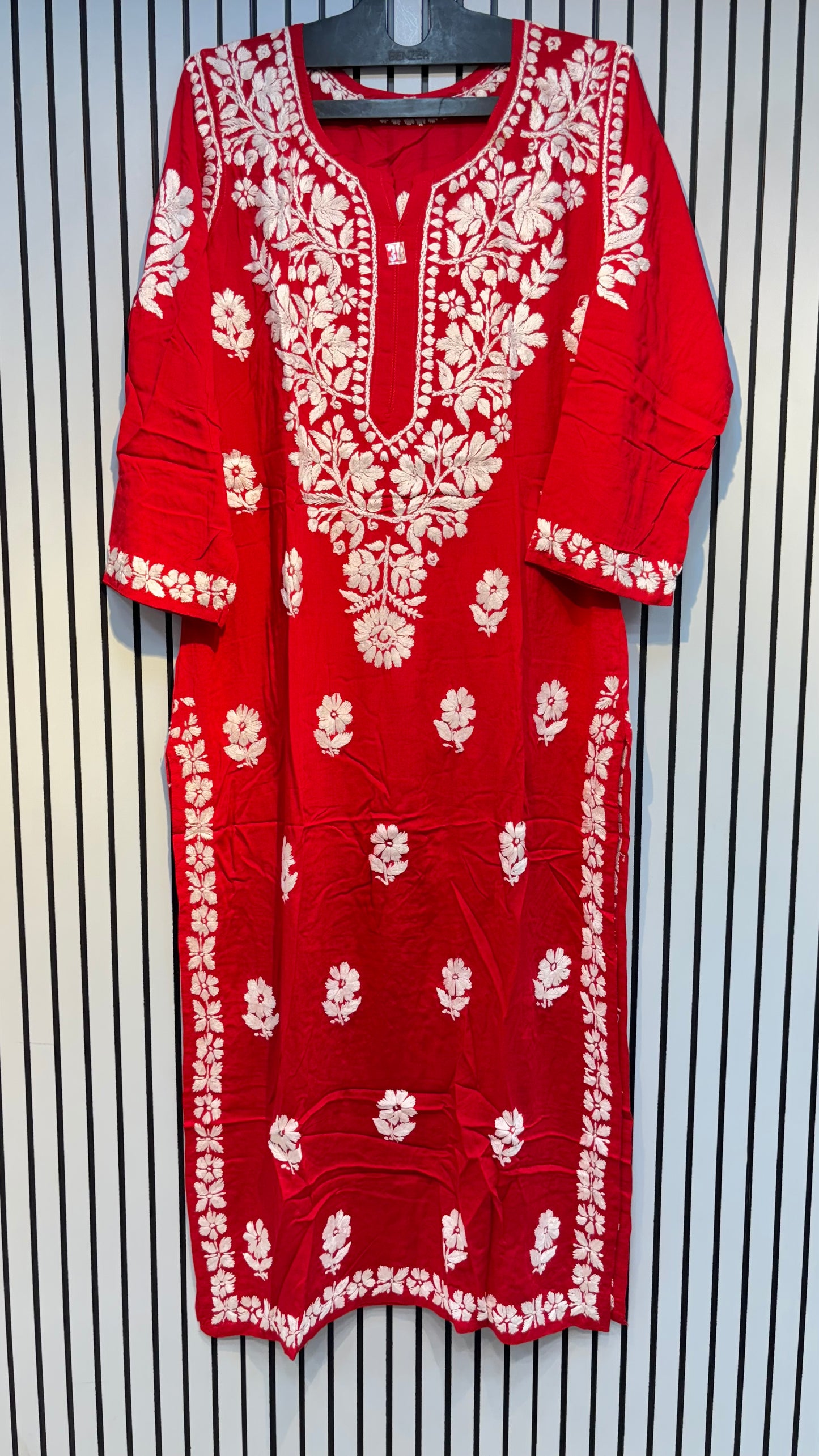Pure Modal 38 Size Kurtis with Resham thread & 3d Embroidery🪡