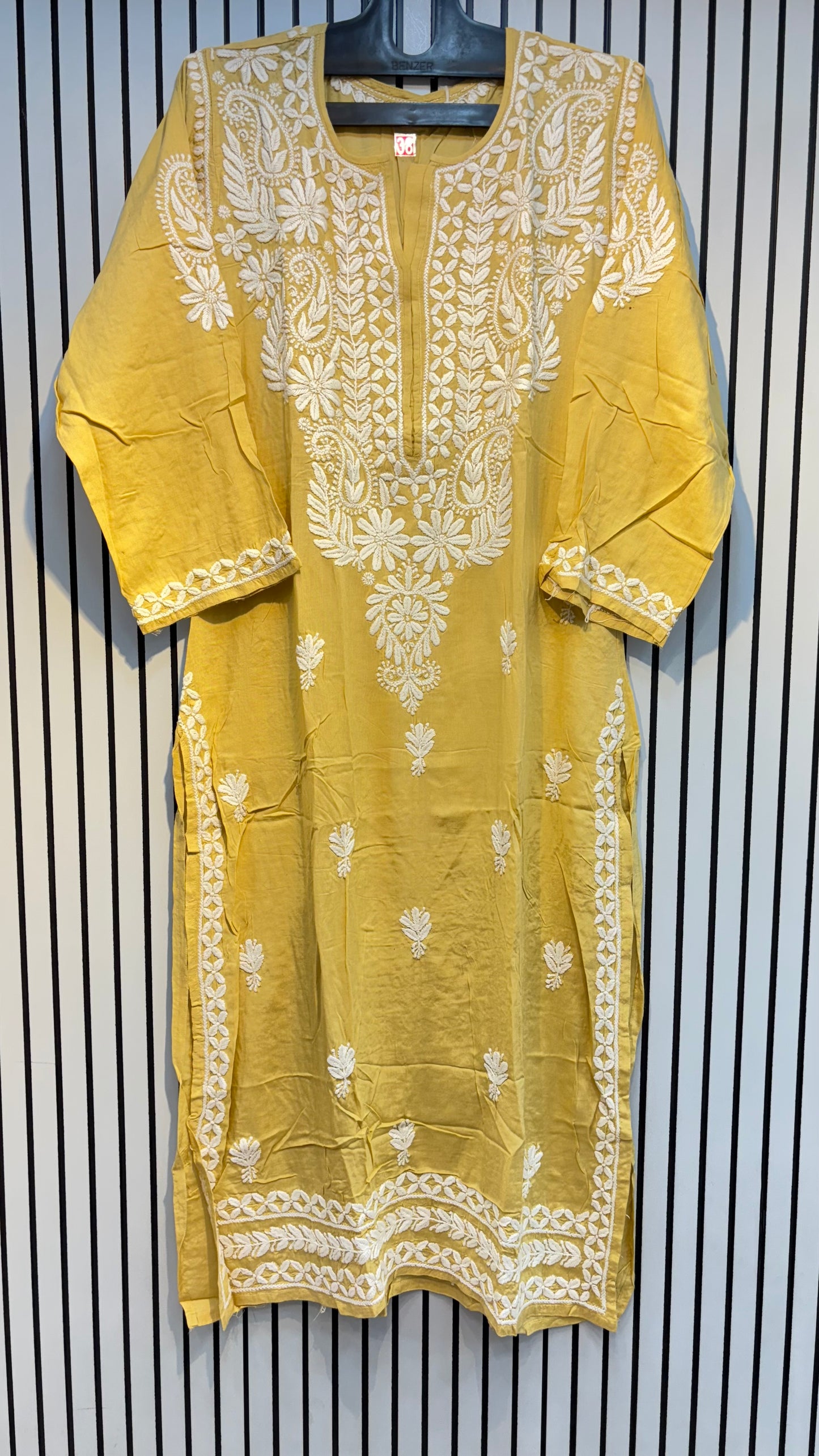 Pure Modal 38 Size Kurtis with Resham thread & 3d Embroidery🪡
