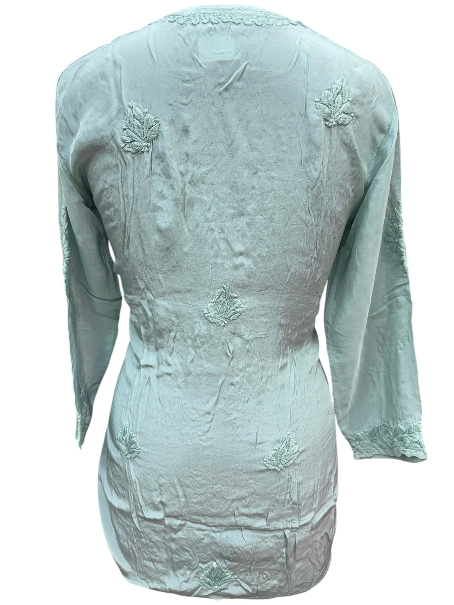 Premium American Crepe Short Top With 3D Embroidery - Experience Unique Elegance