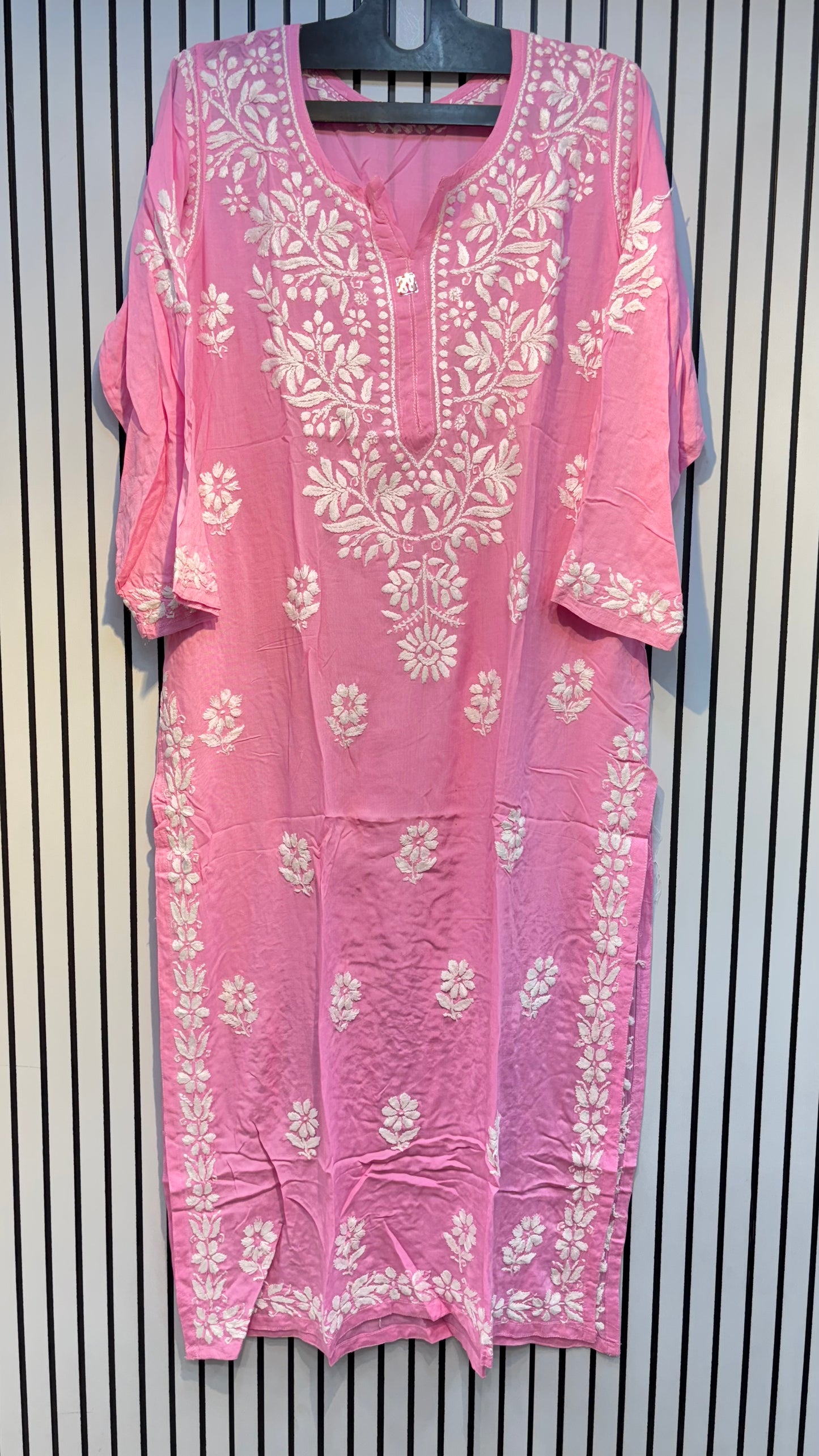 Pure Modal 38 Size Kurtis with Resham thread & 3d Embroidery🪡
