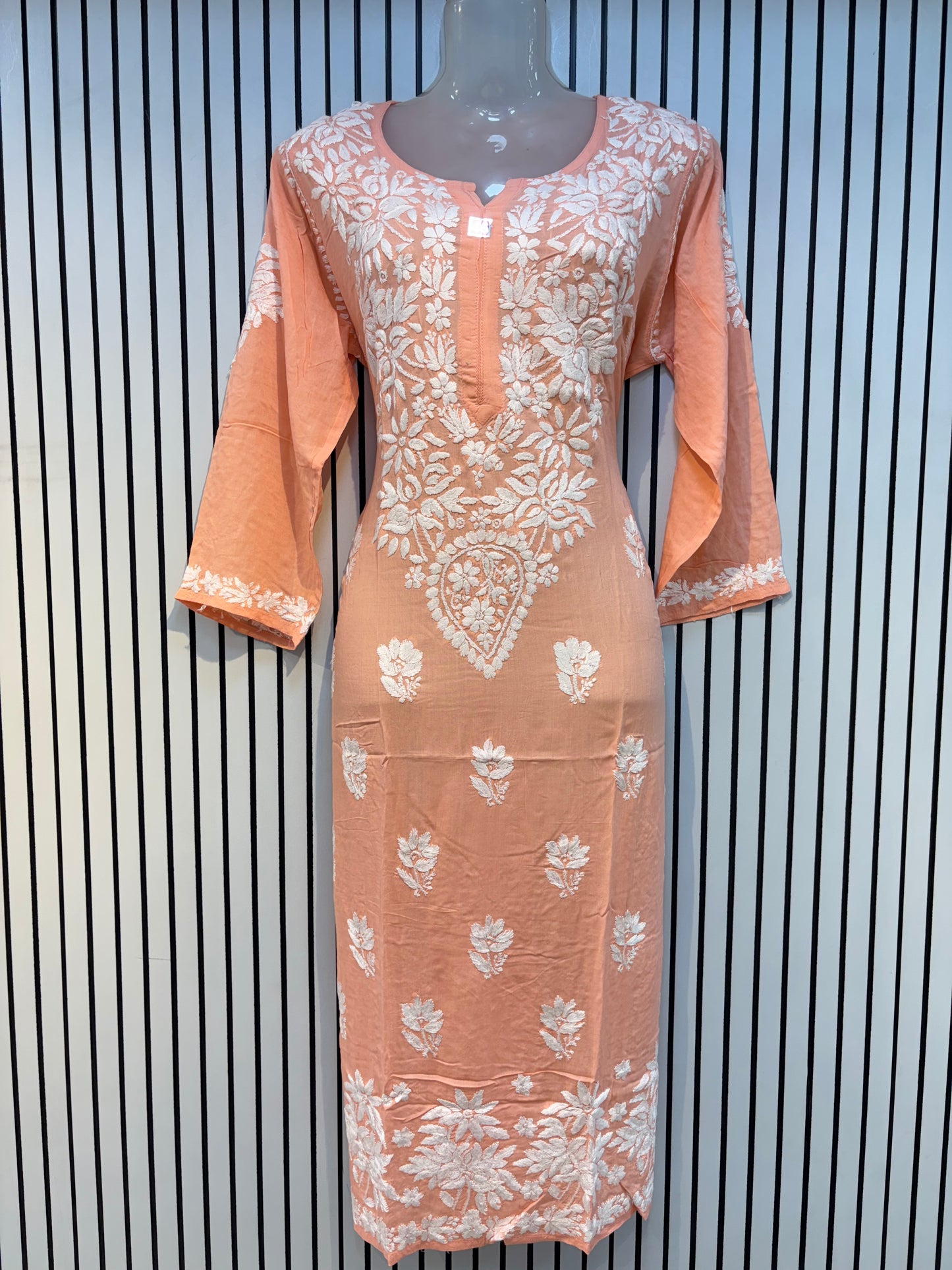 Pure Modal 46 Size Kurtis with Resham thread & 3d Embroidery🪡
