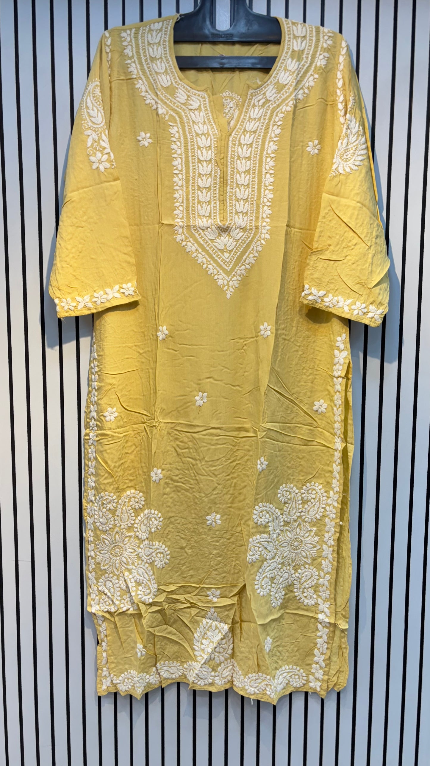Pure Modal 42 Size Kurtis with Resham thread & 3d Embroidery🪡