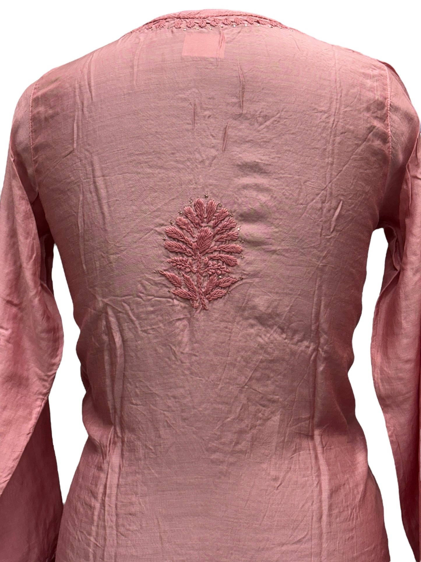 Stunning Muslin Kurti with Mukaish & Self-Thread 3D Embroidery