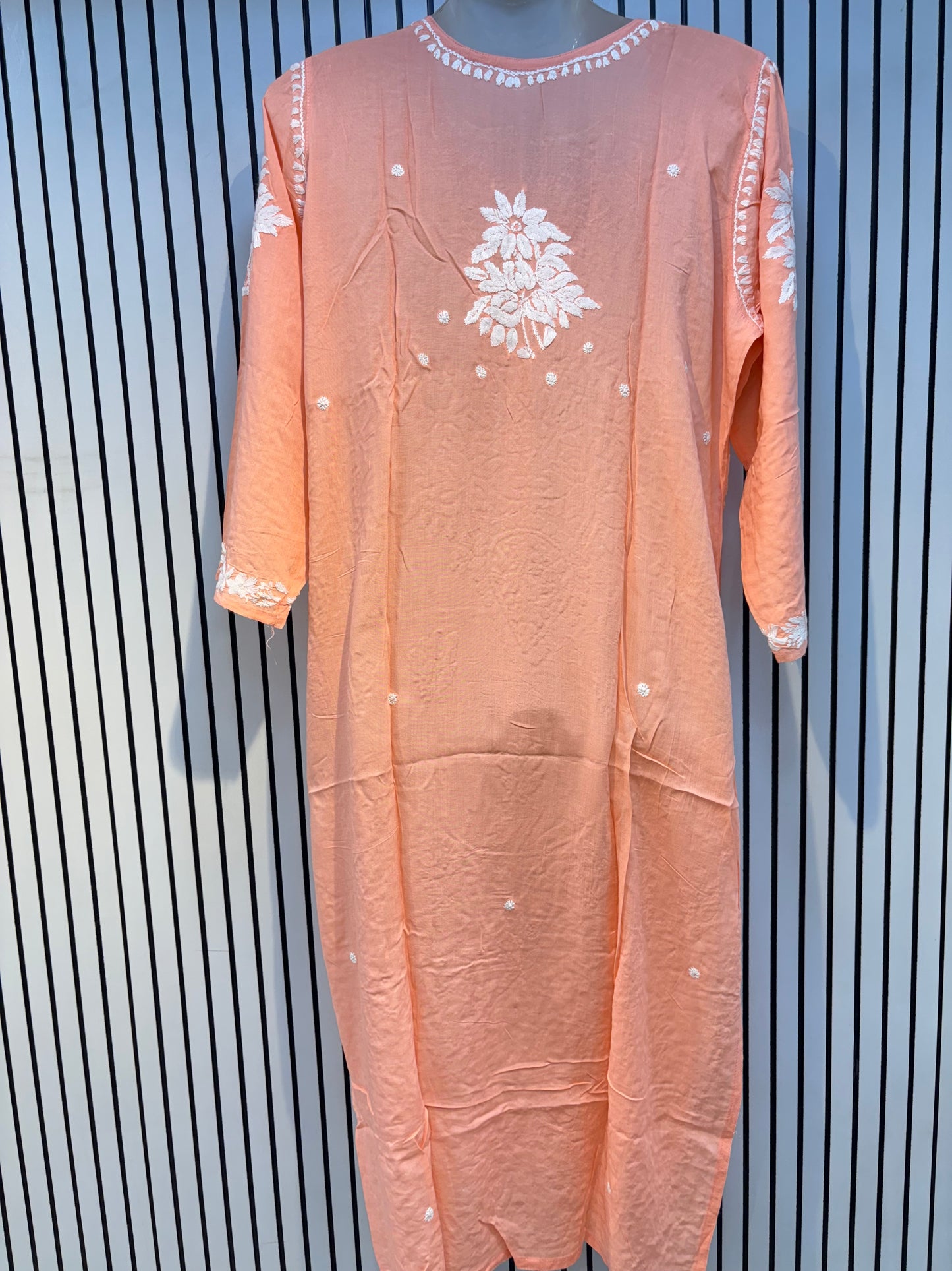 Pure Modal 46 Size Kurtis with Resham thread & 3d Embroidery🪡