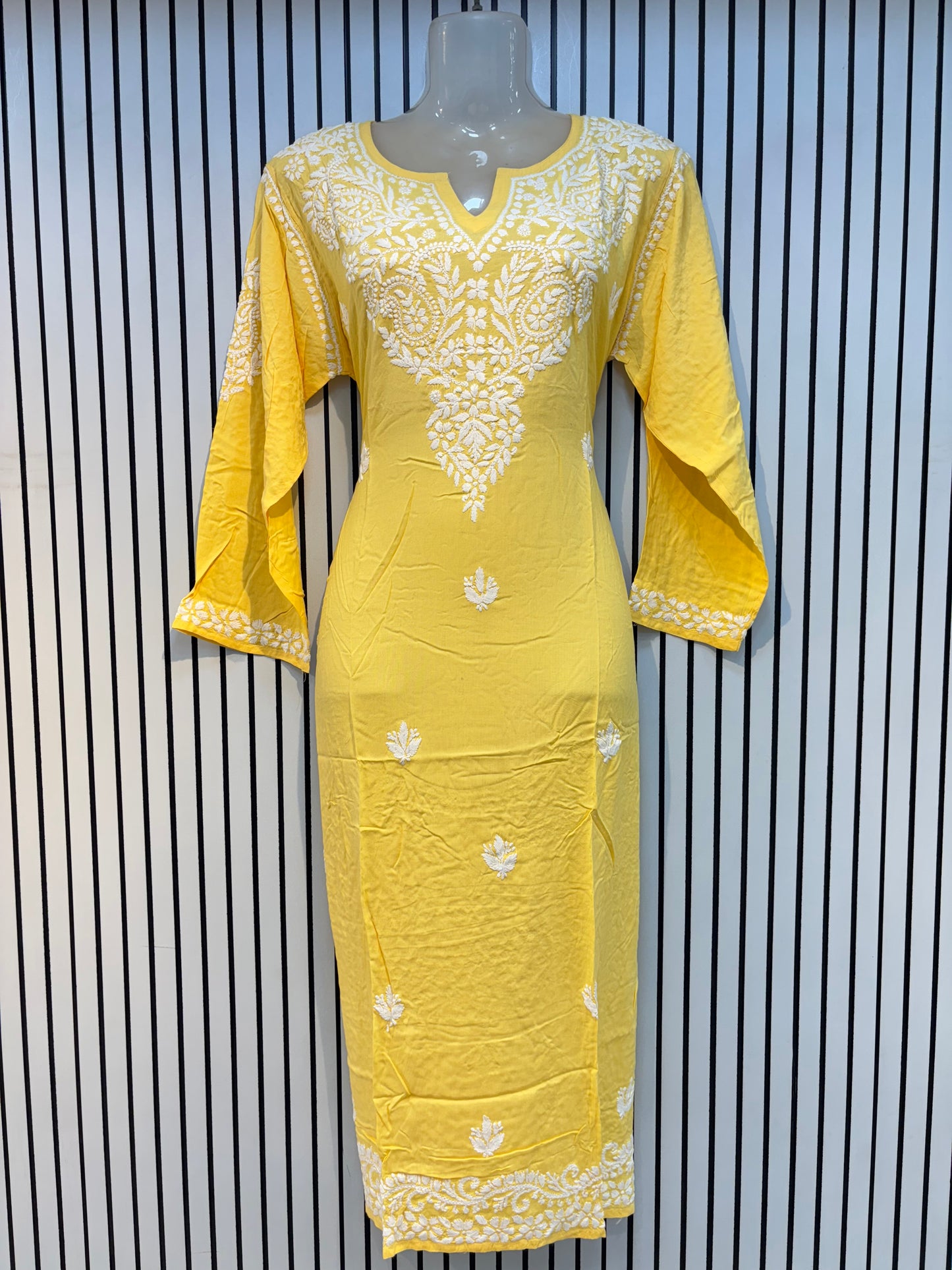 Pure Modal 44 Size Kurtis with Resham thread & 3d Embroidery🪡