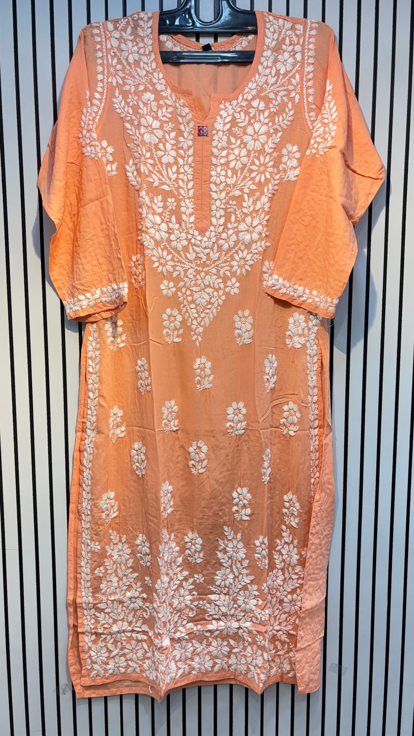 Pure Modal 38 Size Kurtis with Resham thread & 3d Embroidery🪡