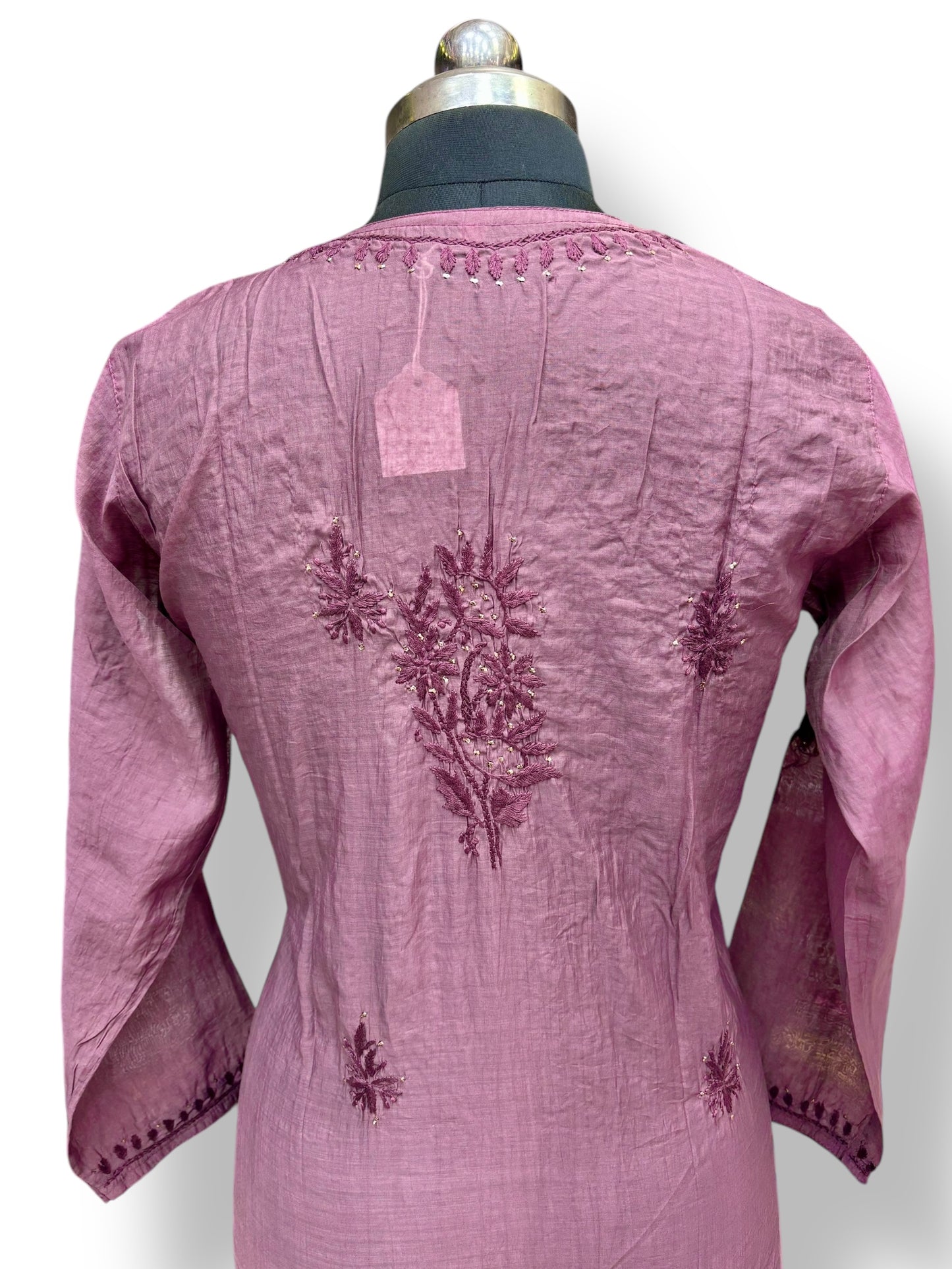 Pure Mul-Chanderi with Intricate 3d & Mukaish Work
