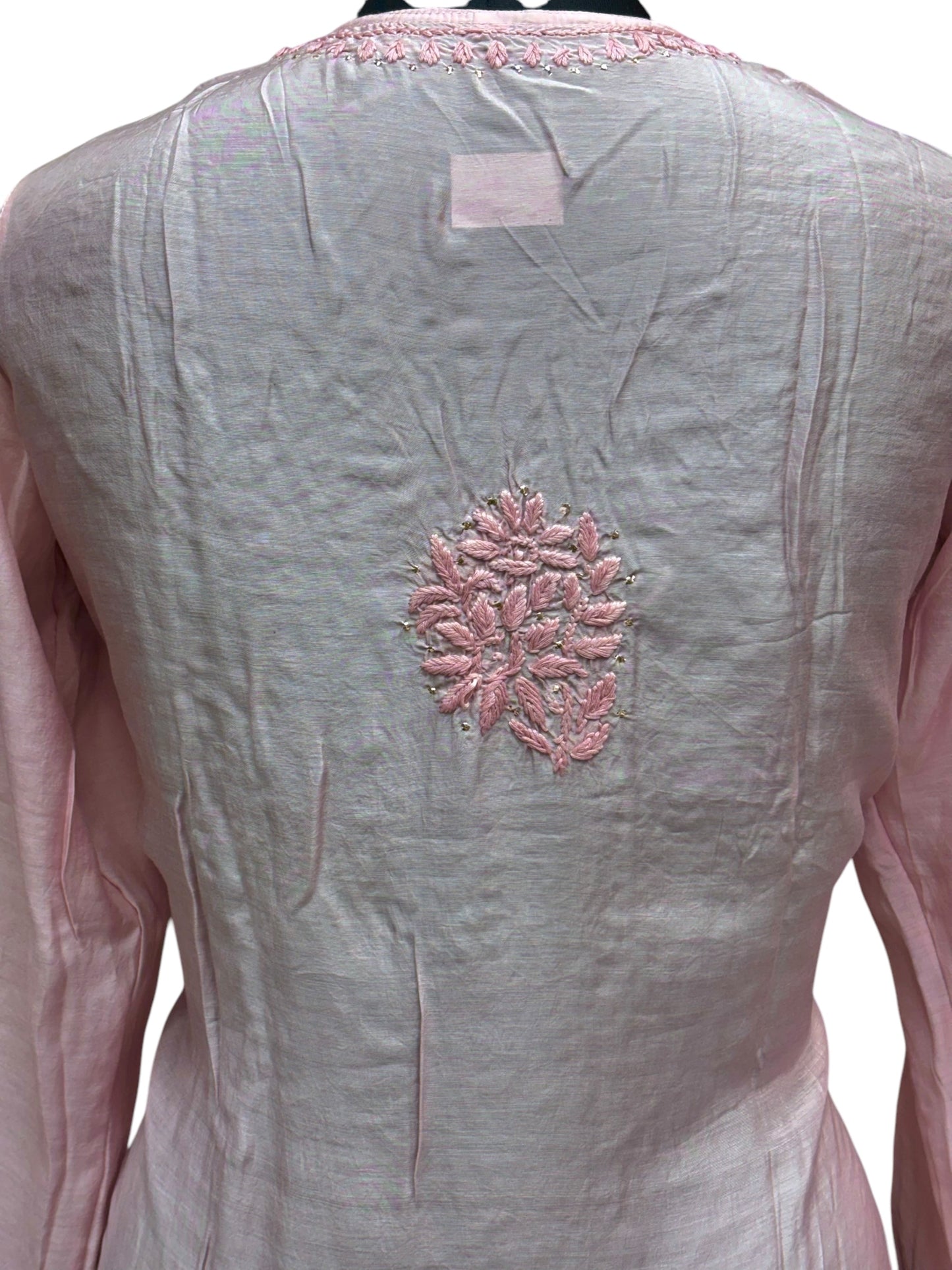 Stunning Muslin Kurti with Mukaish & Self-Thread 3D Embroidery