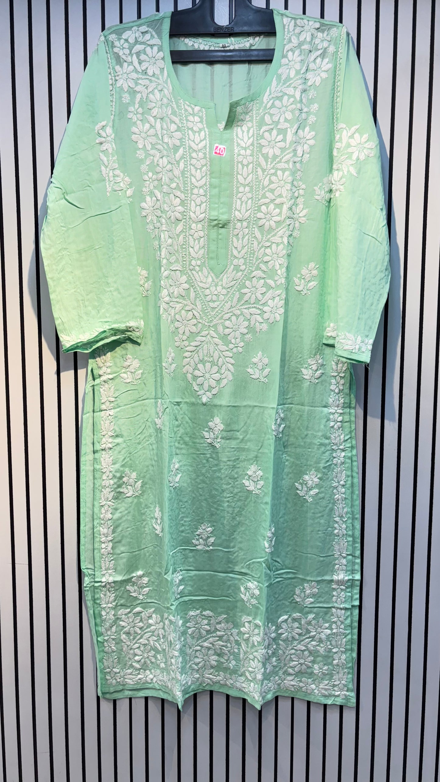 Pure Modal 40 Size Kurtis with Resham thread & 3d Embroidery🪡