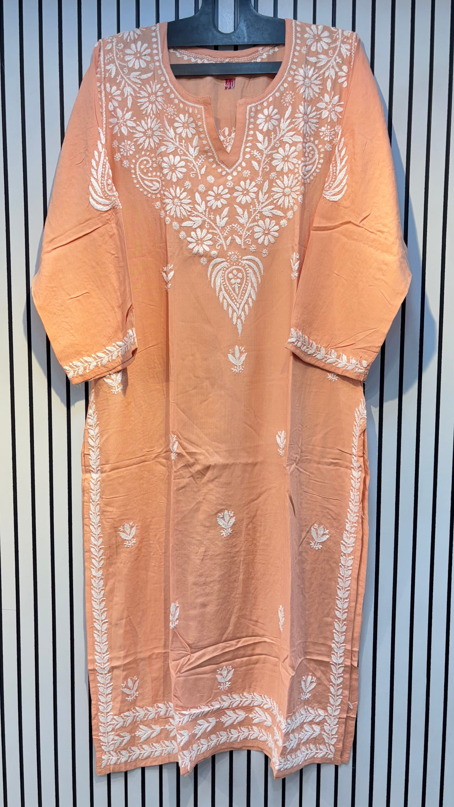 Pure Modal 40 Size Kurtis with Resham thread & 3d Embroidery🪡