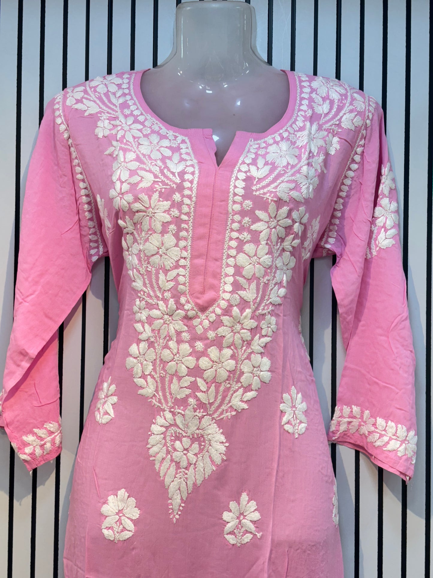 Pure Modal 44 Size Kurtis with Resham thread & 3d Embroidery🪡
