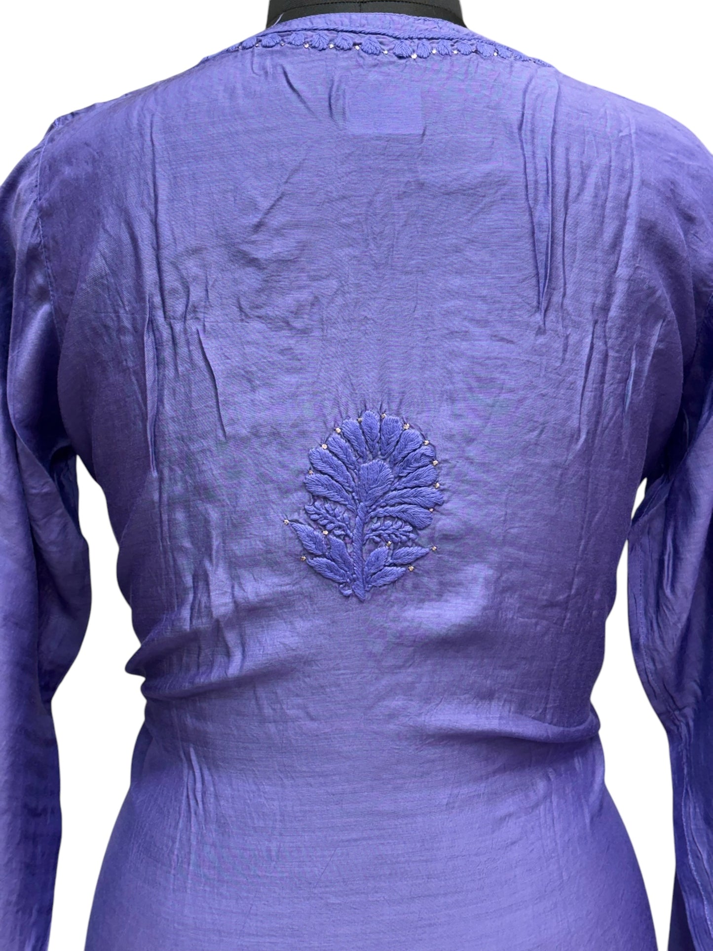 Stunning Muslin Kurti with Mukaish & Self-Thread 3D Embroidery