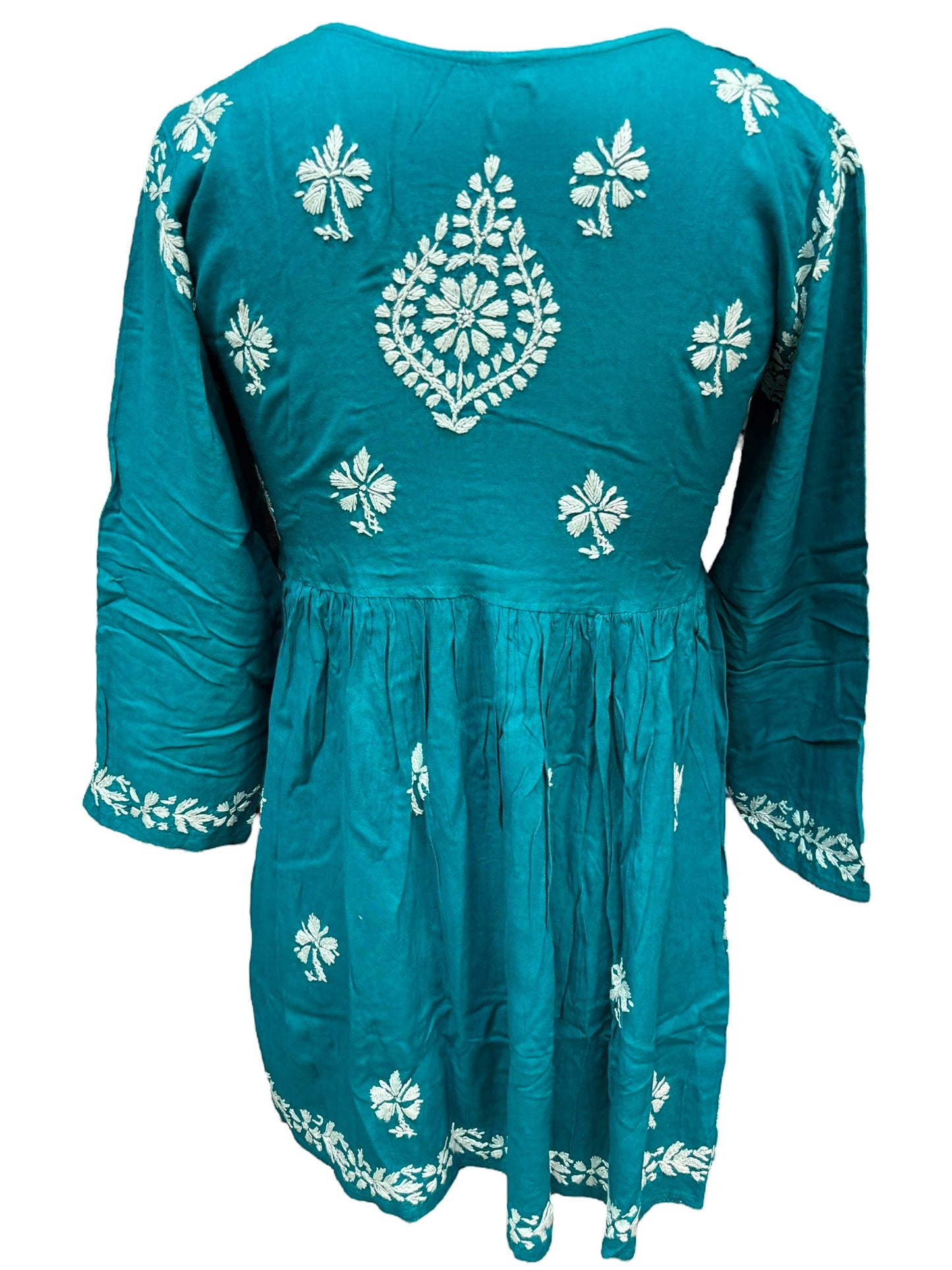 Soft Modal Short Tunic with White Embroidery
