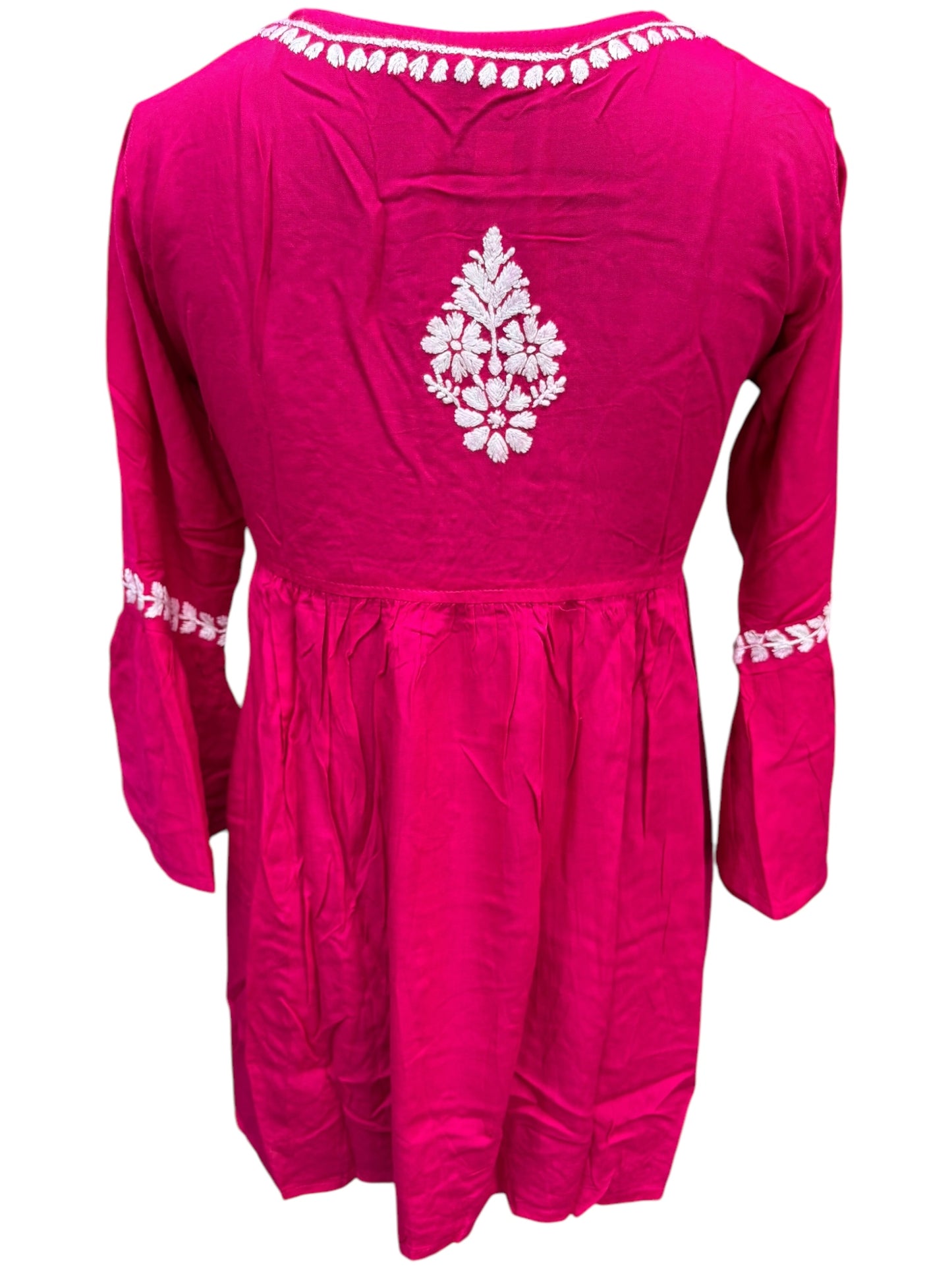 Soft Modal Short Tunic with White Embroidery