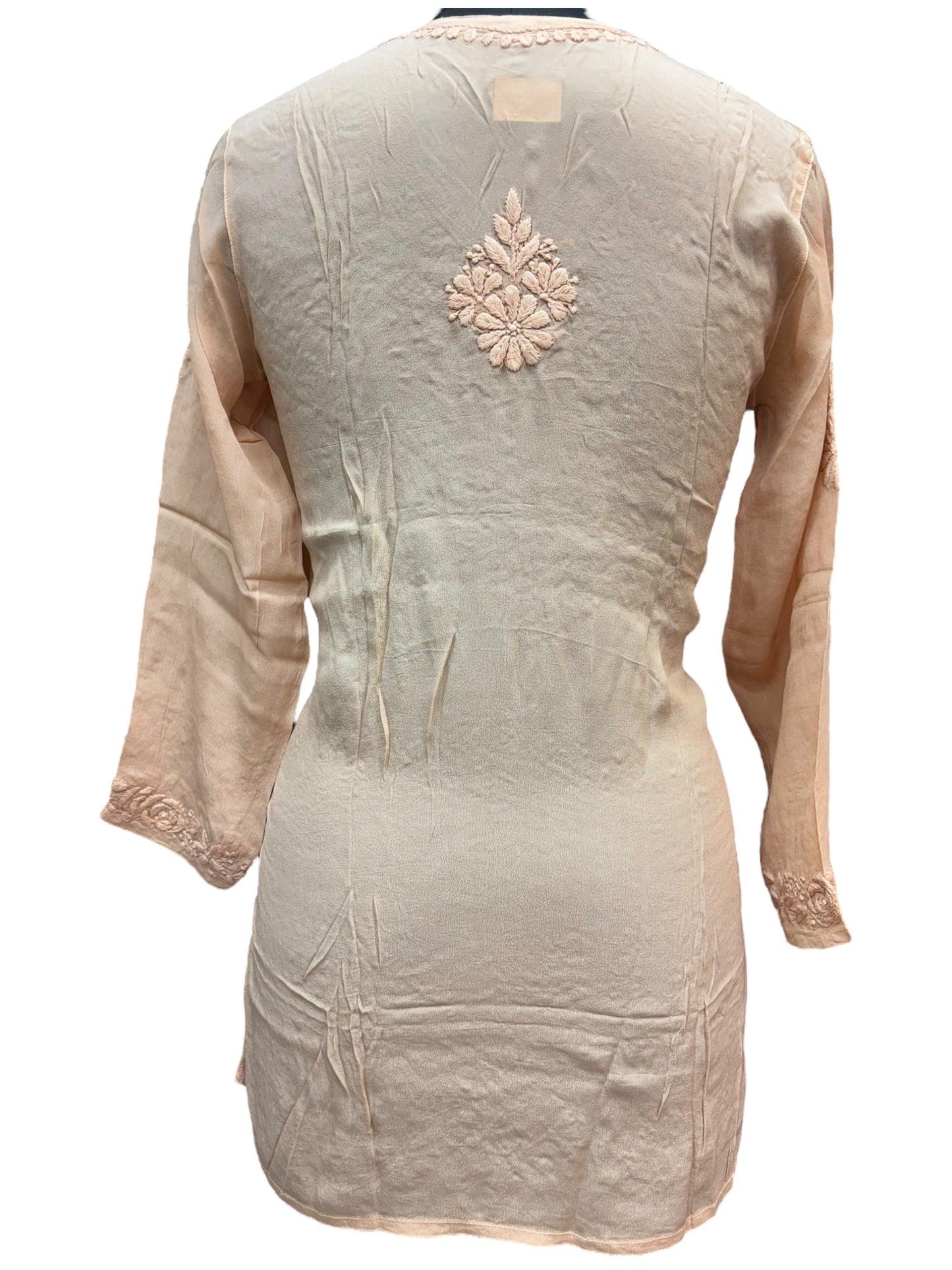 Premium American Crepe Short Top With 3D Embroidery - Experience Unique Elegance
