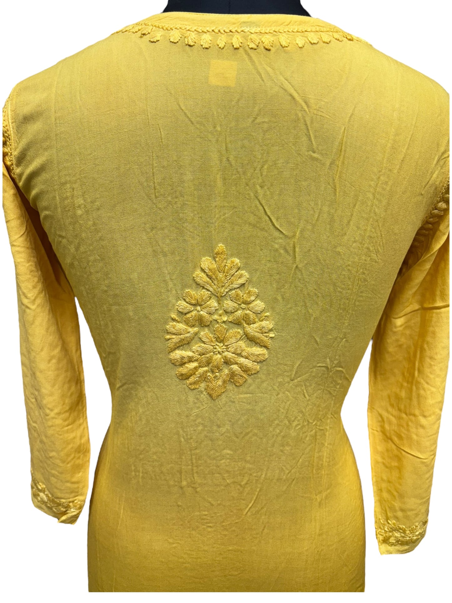 Elegant Chikankari Modal Kurti with Resham Thread 3D Embroidery