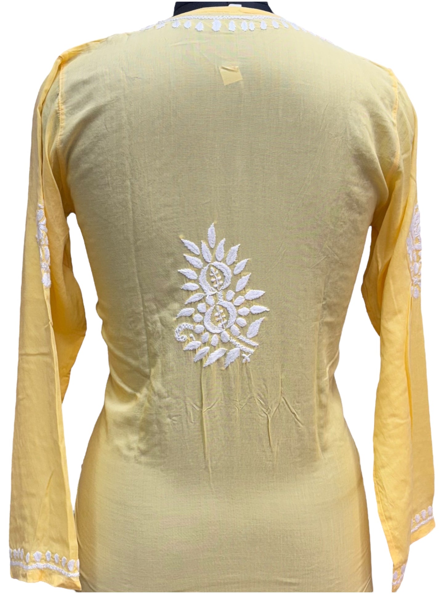 Modal Chikankari Kurti with Delicate White Embroidery