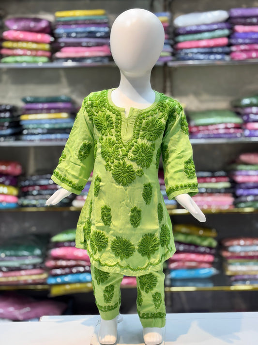 Kids Modal Cord Set With 3d Embroidery