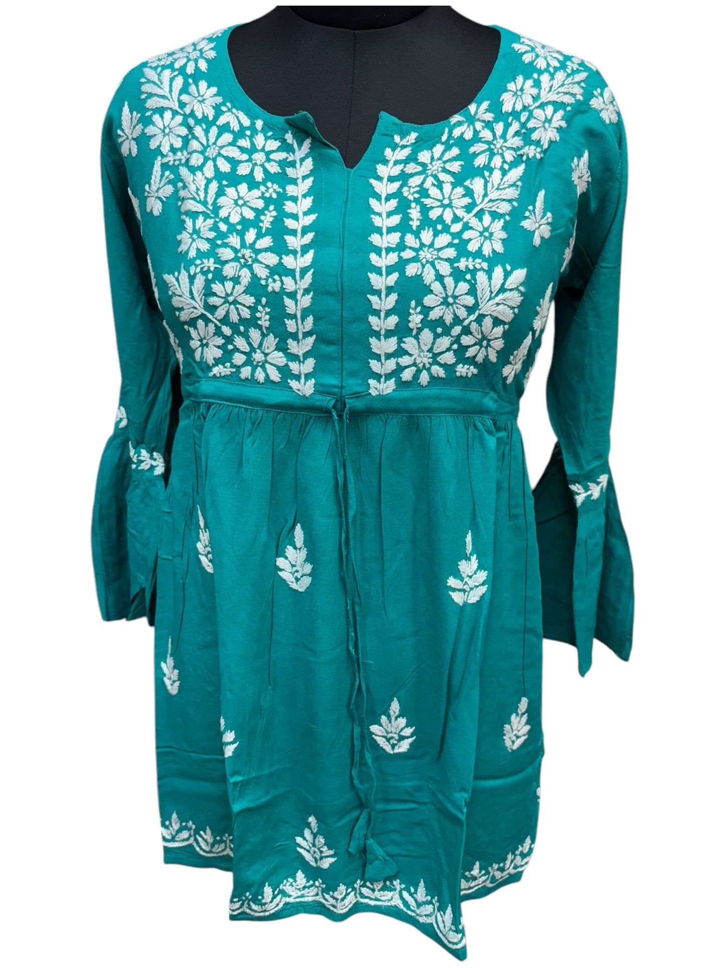 Soft Modal Short Tunic with White Embroidery