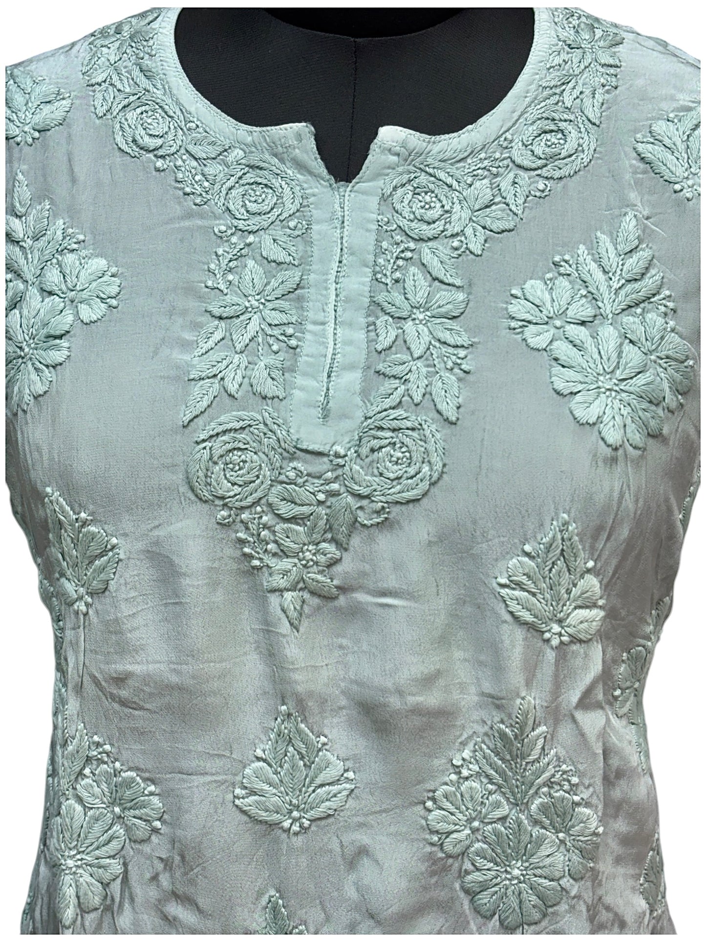 Premium American Crepe Short Top With 3D Embroidery - Experience Unique Elegance