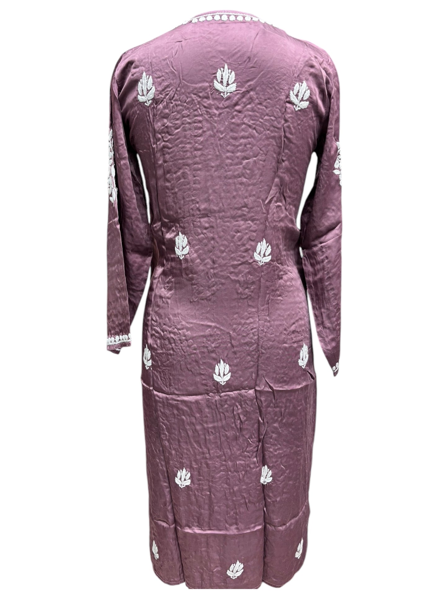 Premium Modal Satin Kurti With 3D Embroidery