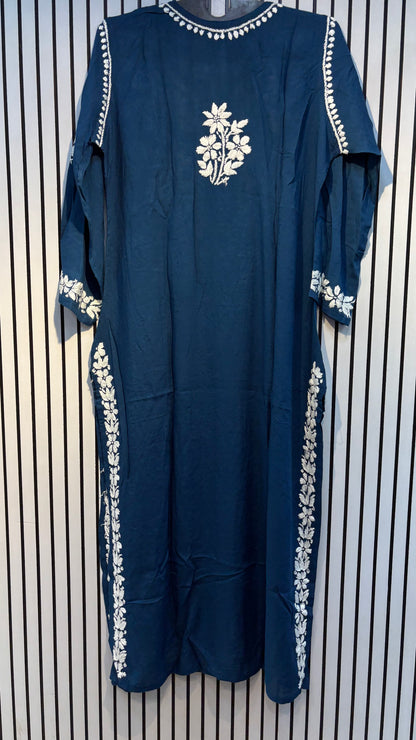 Pure Modal 42 Size Kurtis with Resham thread & 3d Embroidery🪡