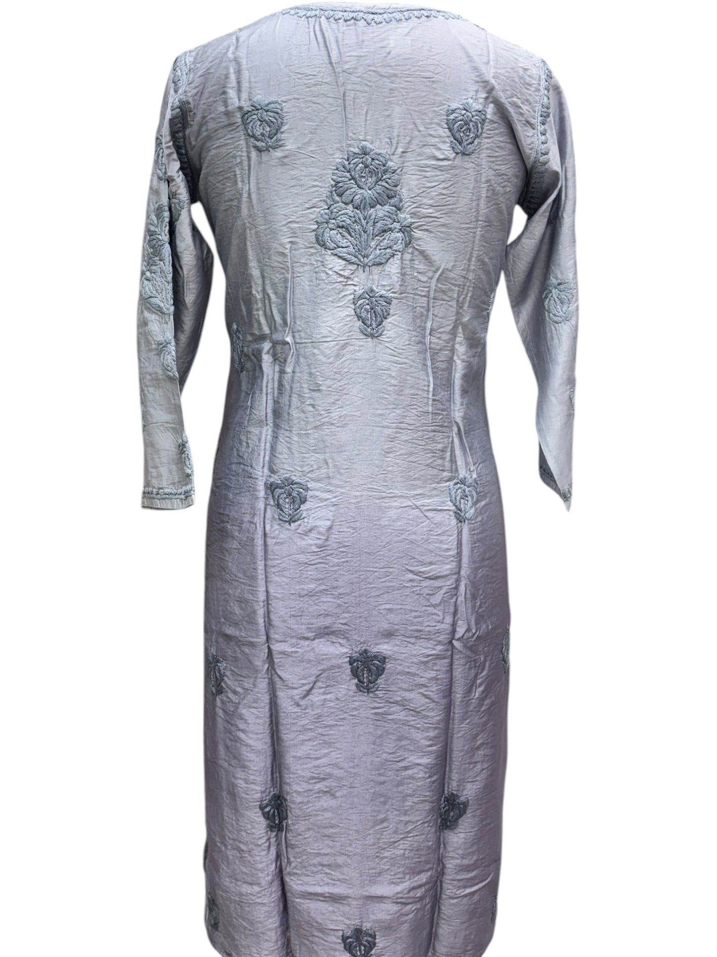 Exquisite Matka Silk Ombre Kurti with 3D Embroidery