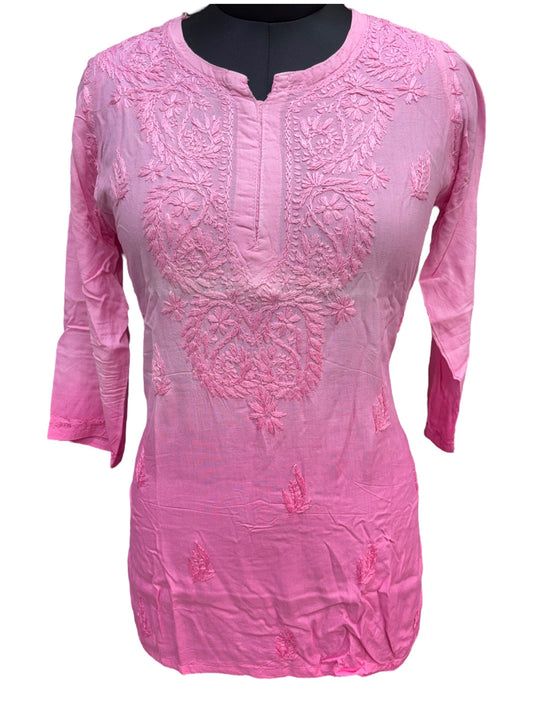 Soft Modal Short Ombre Kurti with Resham Thread - Perfect blend of comfort and style
