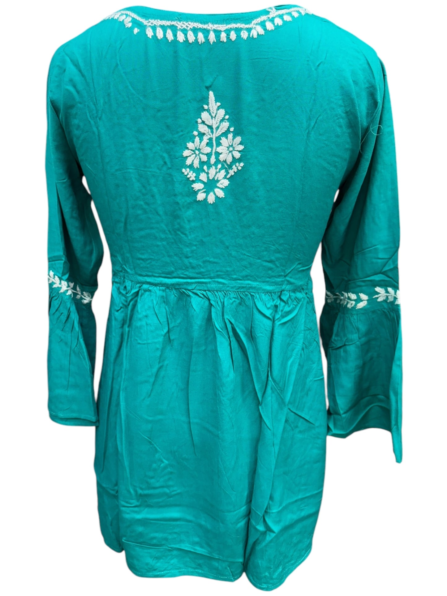 Soft Modal Short Tunic with White Embroidery