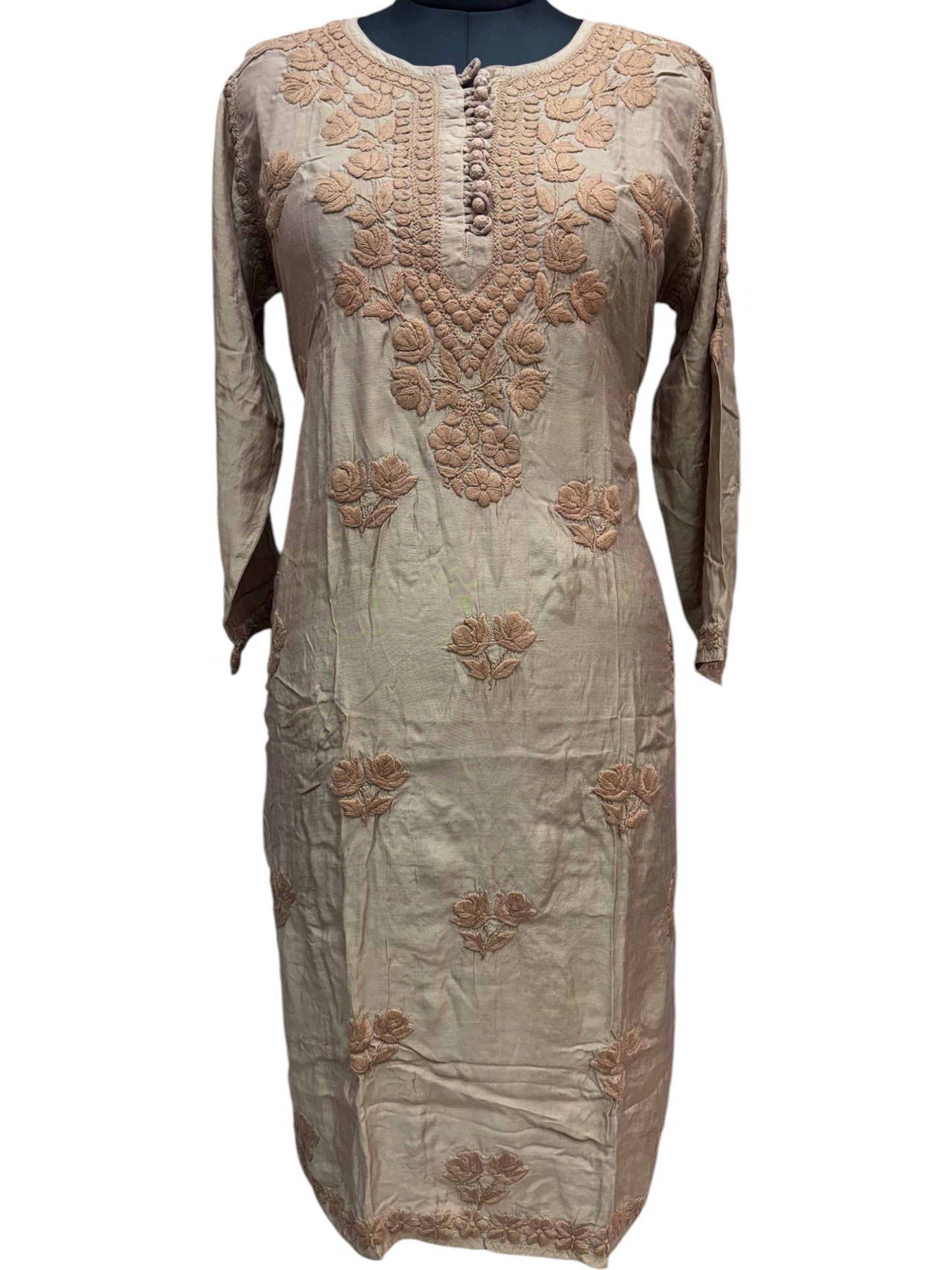Stunning Muslin Kurti with Self-Thread 3D Embroidery – Elevate Your Ethnic Wardrobe