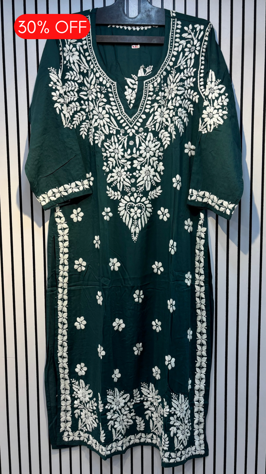 Pure Modal 40 Size Kurtis with Resham thread & 3d Embroidery🪡