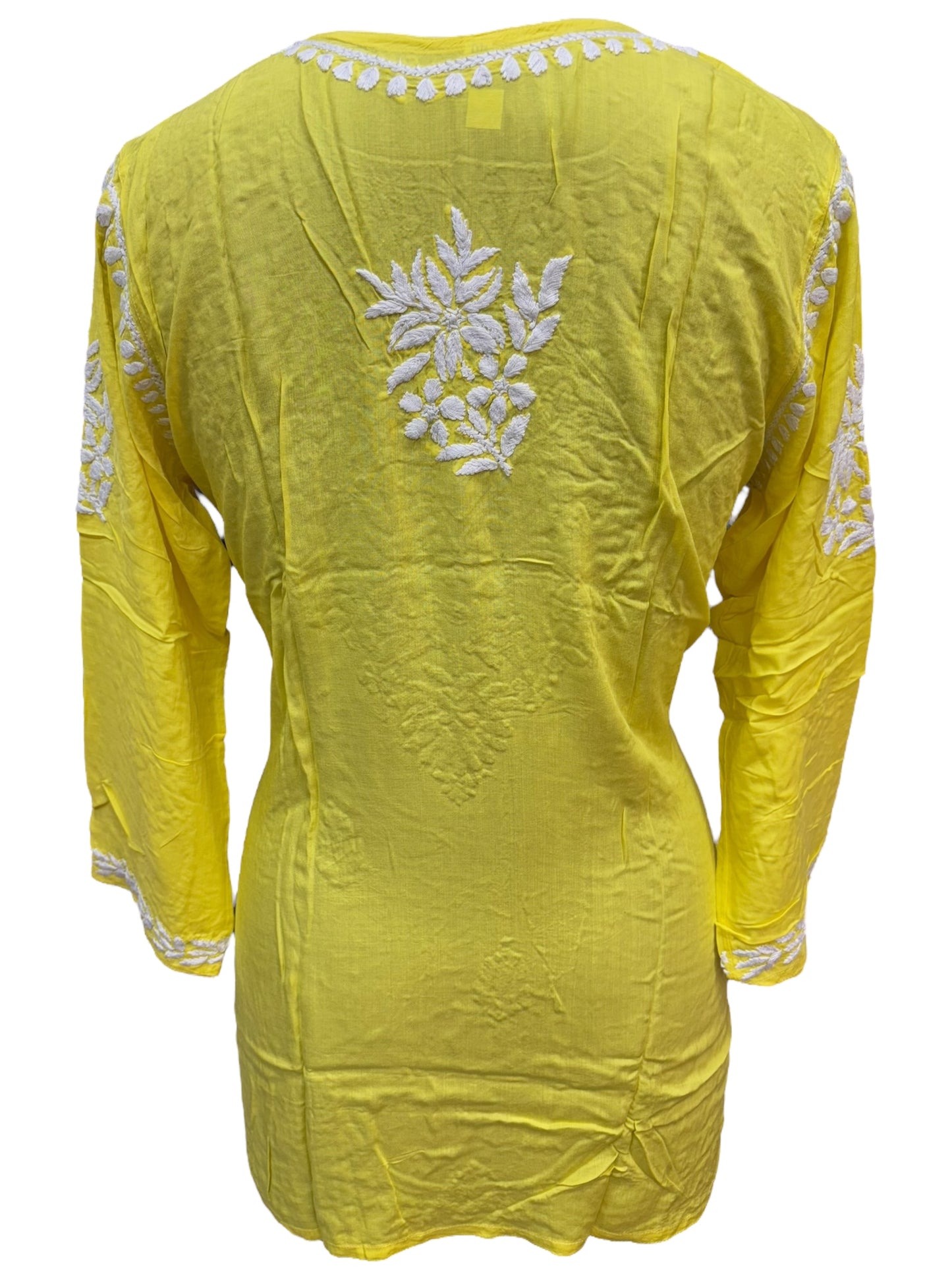 Soft Modal Short Kurti with White Embroidery - Perfect blend of comfort and style