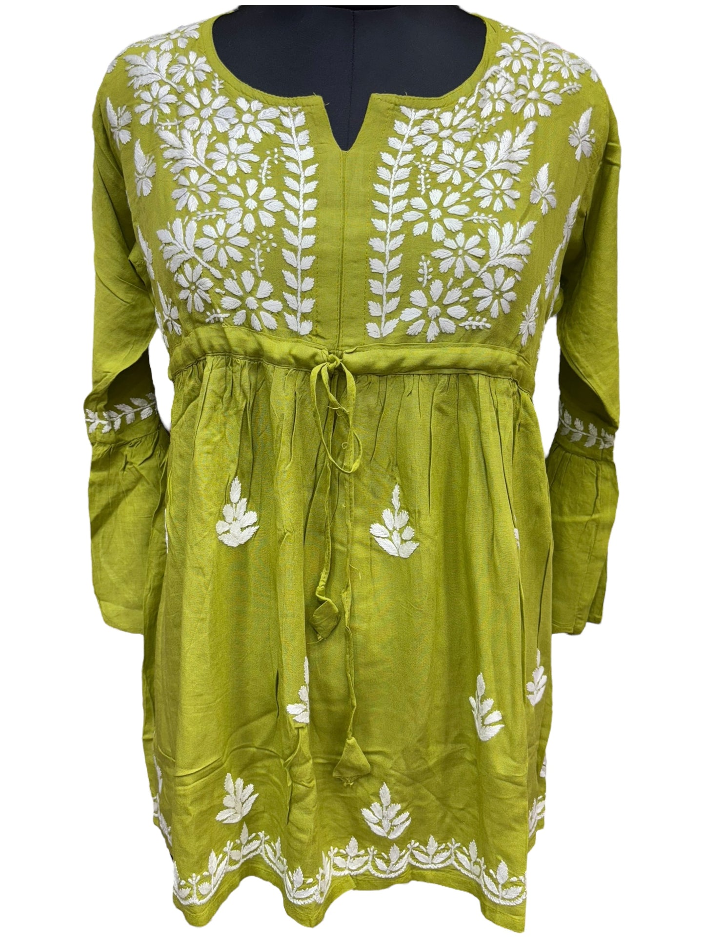 Soft Modal Short Tunic with White Embroidery