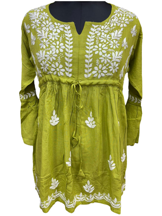 Soft Modal Short Tunic with White Embroidery