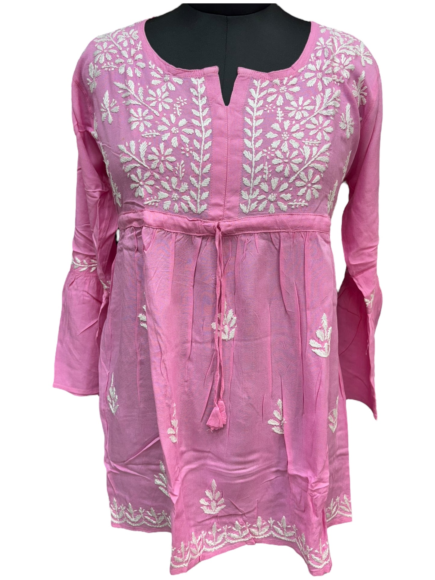 Soft Modal Short Tunic with White Embroidery