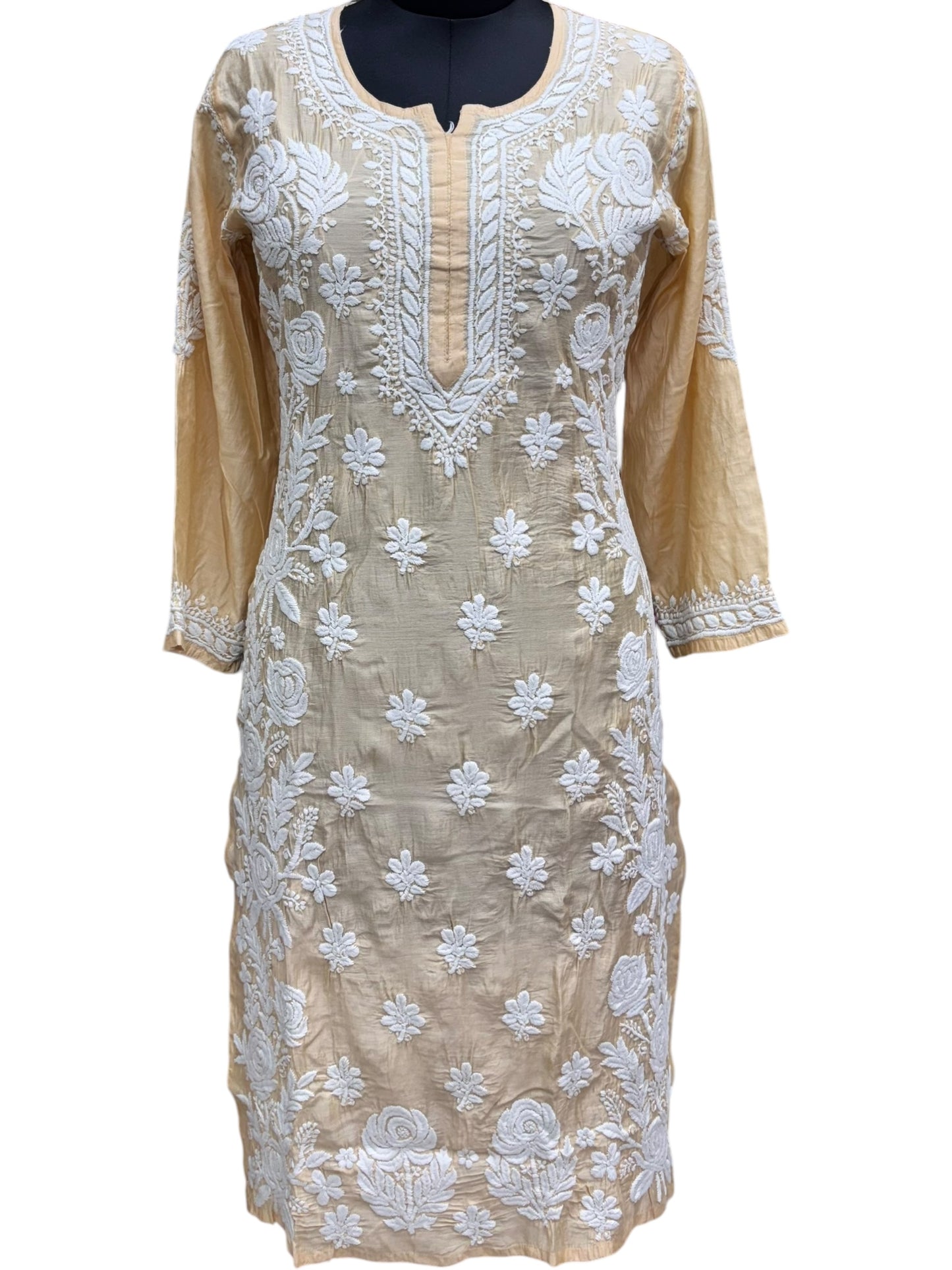 Exquisite Matka Silk Kurti with Stunning 3D Embroidery