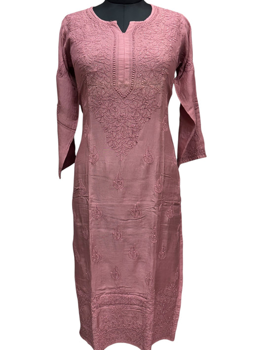 Stunning Muslin Kurti with Mukaish & Self-Thread Shadow Embroidery