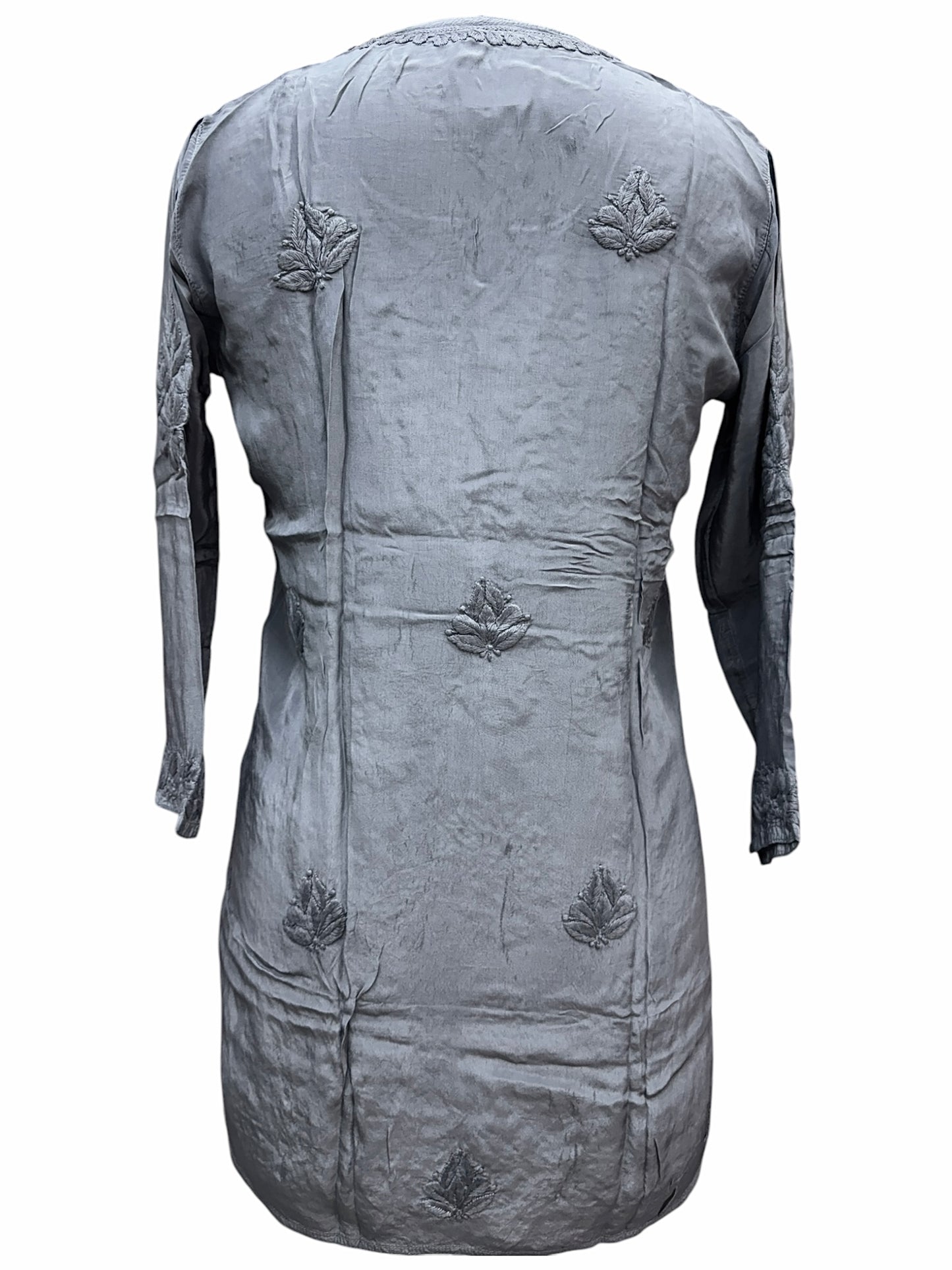 Premium American Crepe Short Top With 3D Embroidery - Experience Unique Elegance