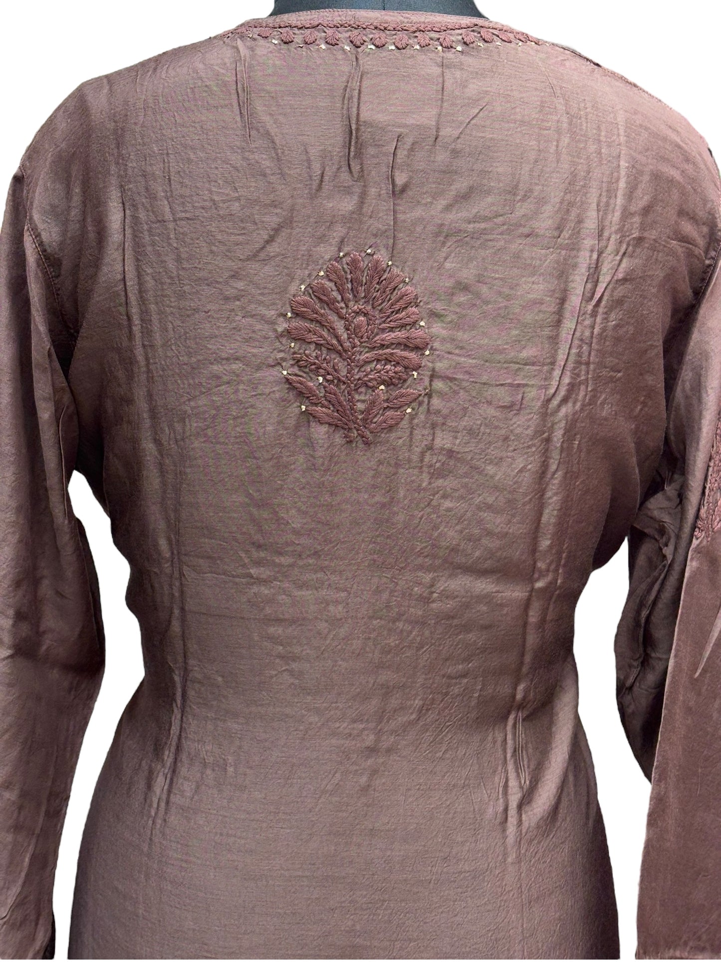 Stunning Muslin Kurti with Mukaish & Self-Thread 3D Embroidery