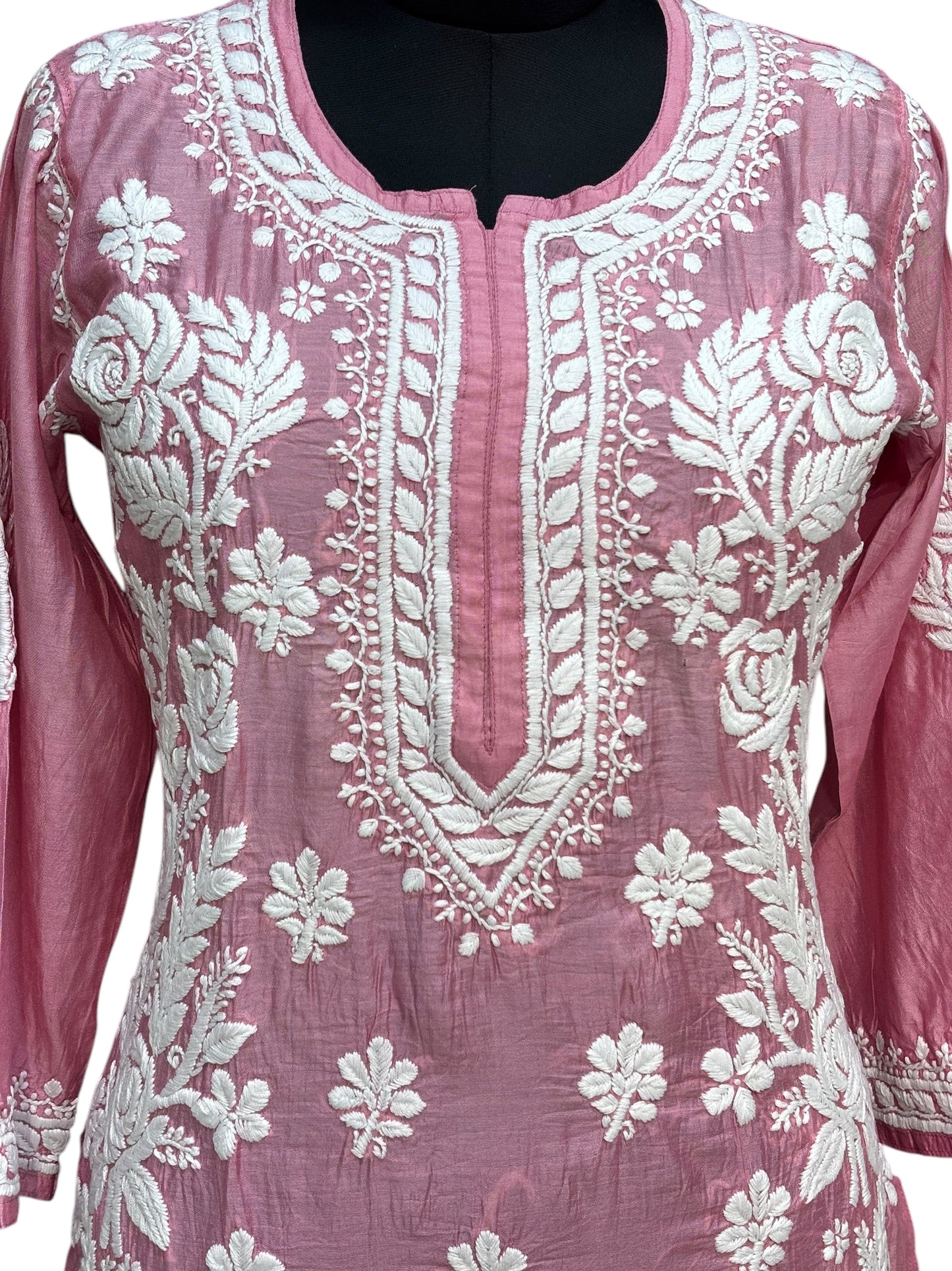 Exquisite Matka Silk Kurti with Stunning 3D Embroidery