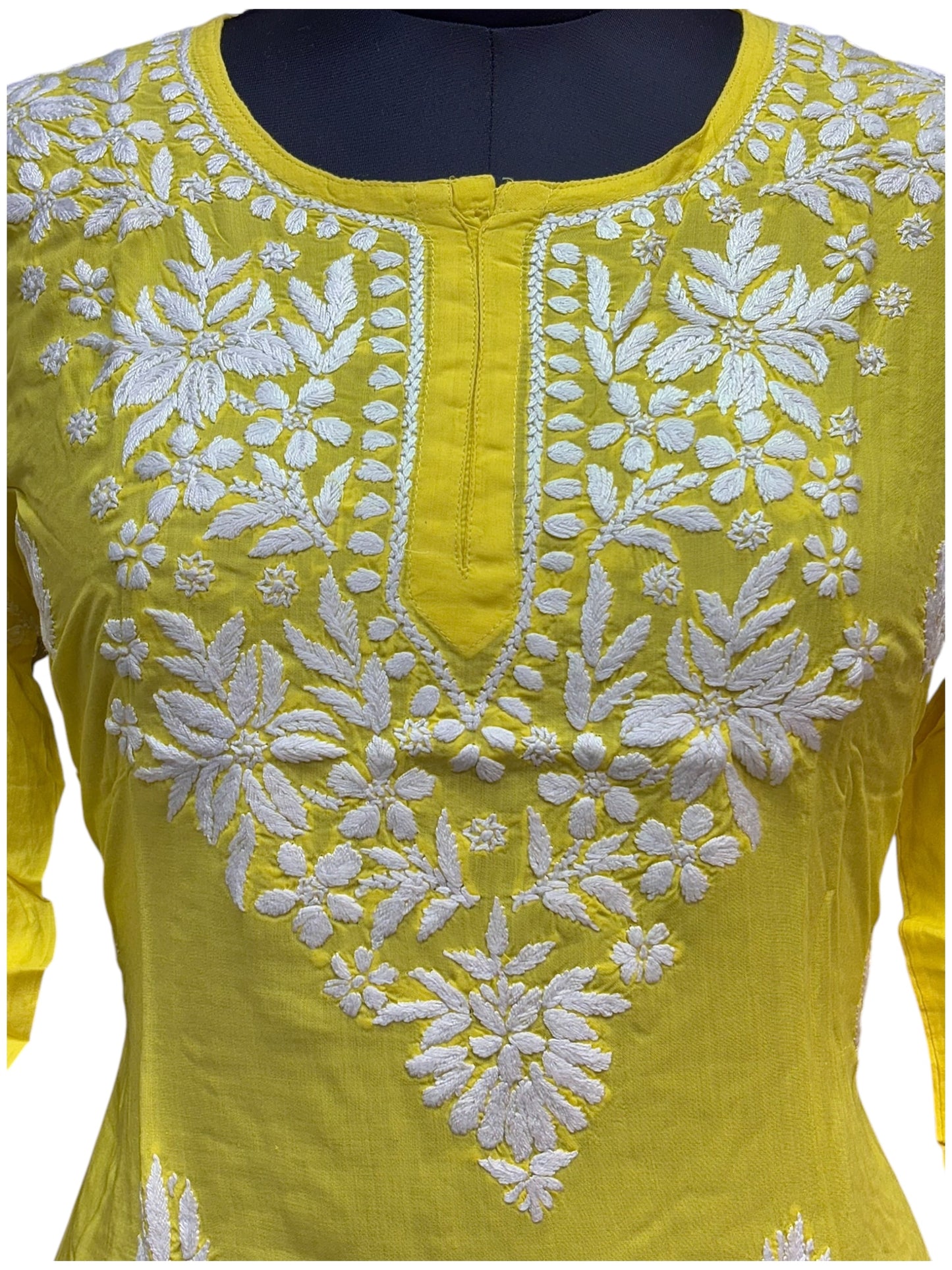 Soft Modal Short Kurti with White Embroidery - Perfect blend of comfort and style