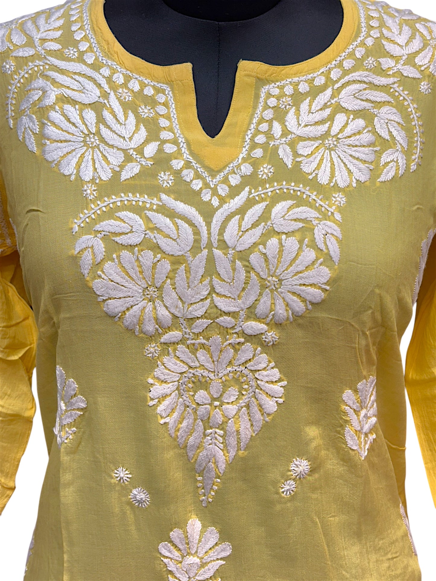 Soft Modal Short Kurti with White Embroidery - Perfect blend of comfort and style