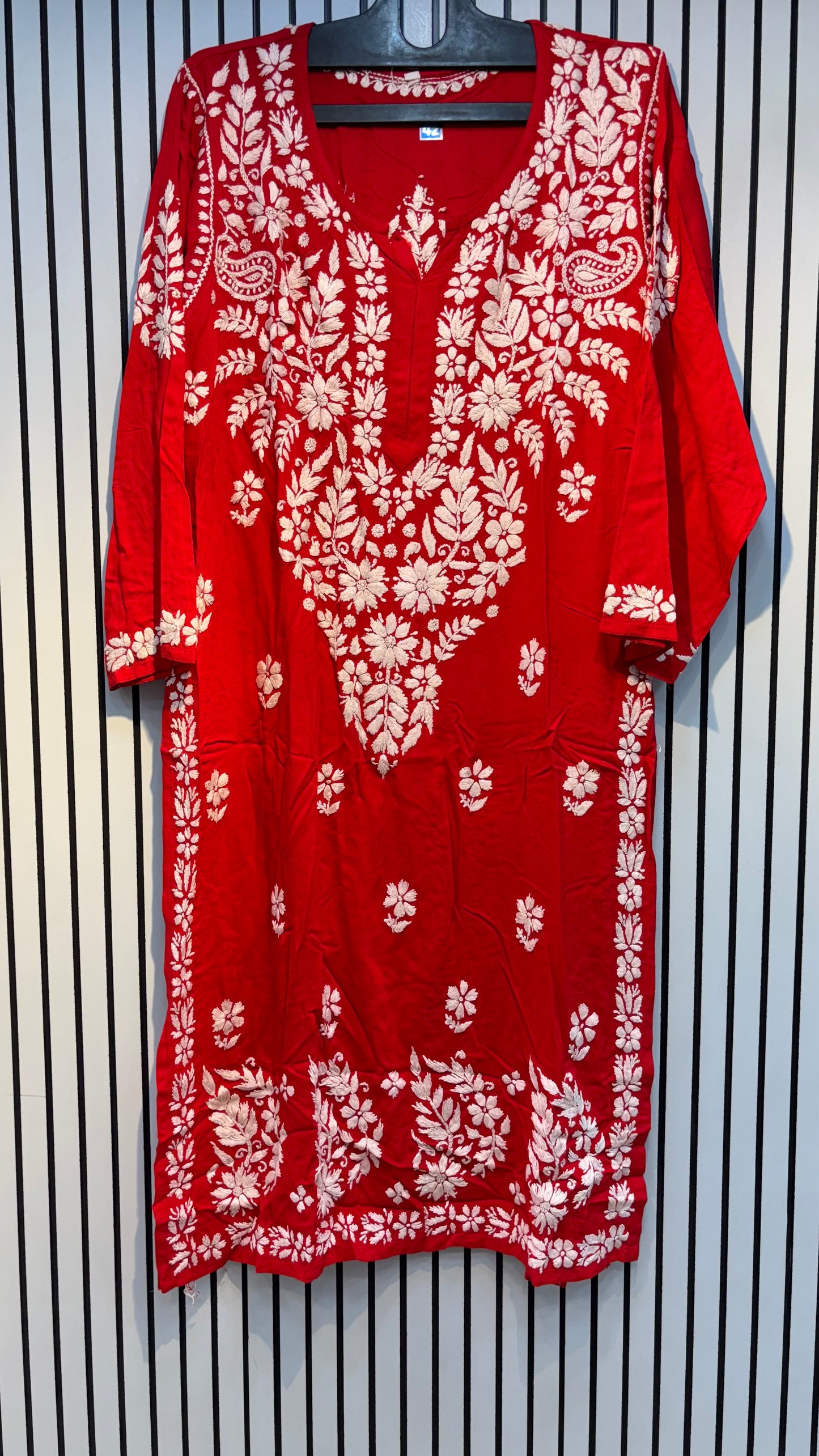 Pure Modal 42 Size Kurtis with Resham thread & 3d Embroidery🪡