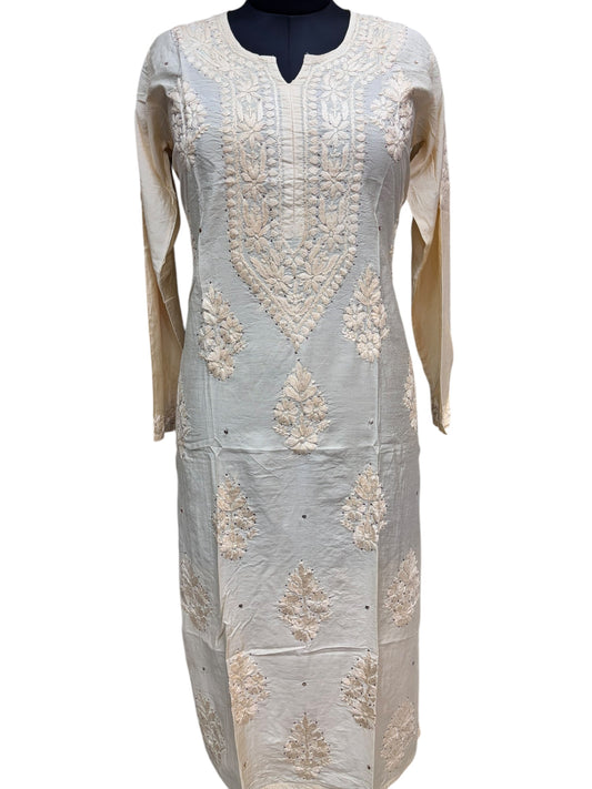 Luxurious Silk Kurti with Mukaish & intricate Resham Embroidery– Unveiling Timeless Artistry