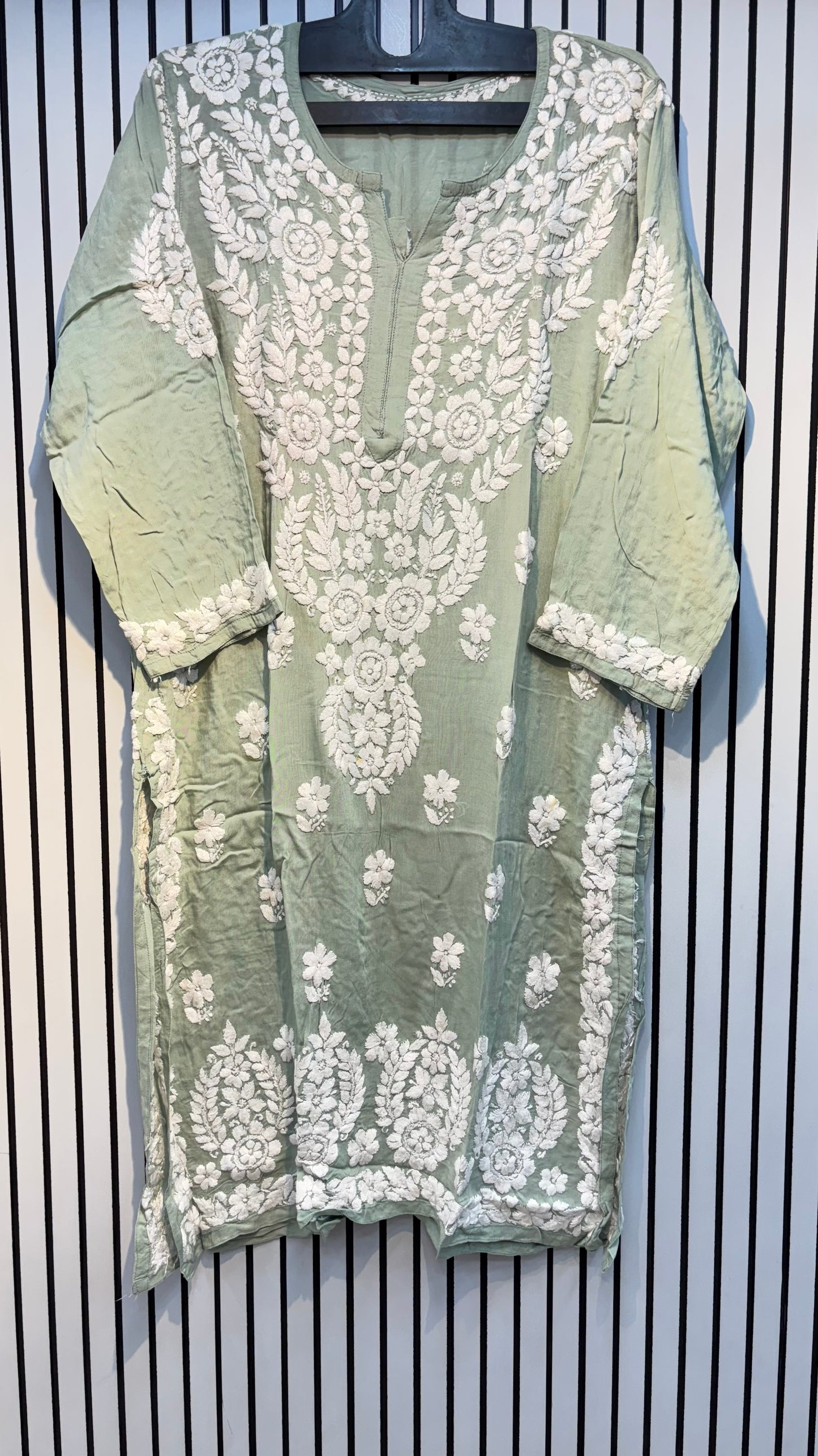 Pure Modal 42 Size Kurtis with Resham thread & 3d Embroidery🪡
