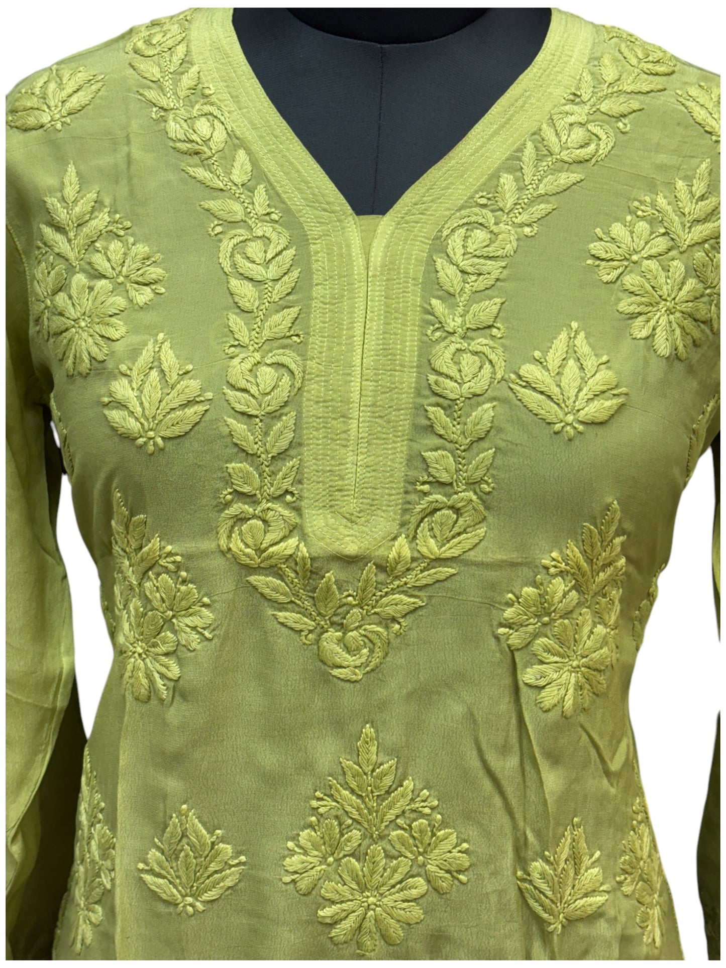 Premium American Crepe Short Top With 3D Embroidery - Experience Unique Elegance