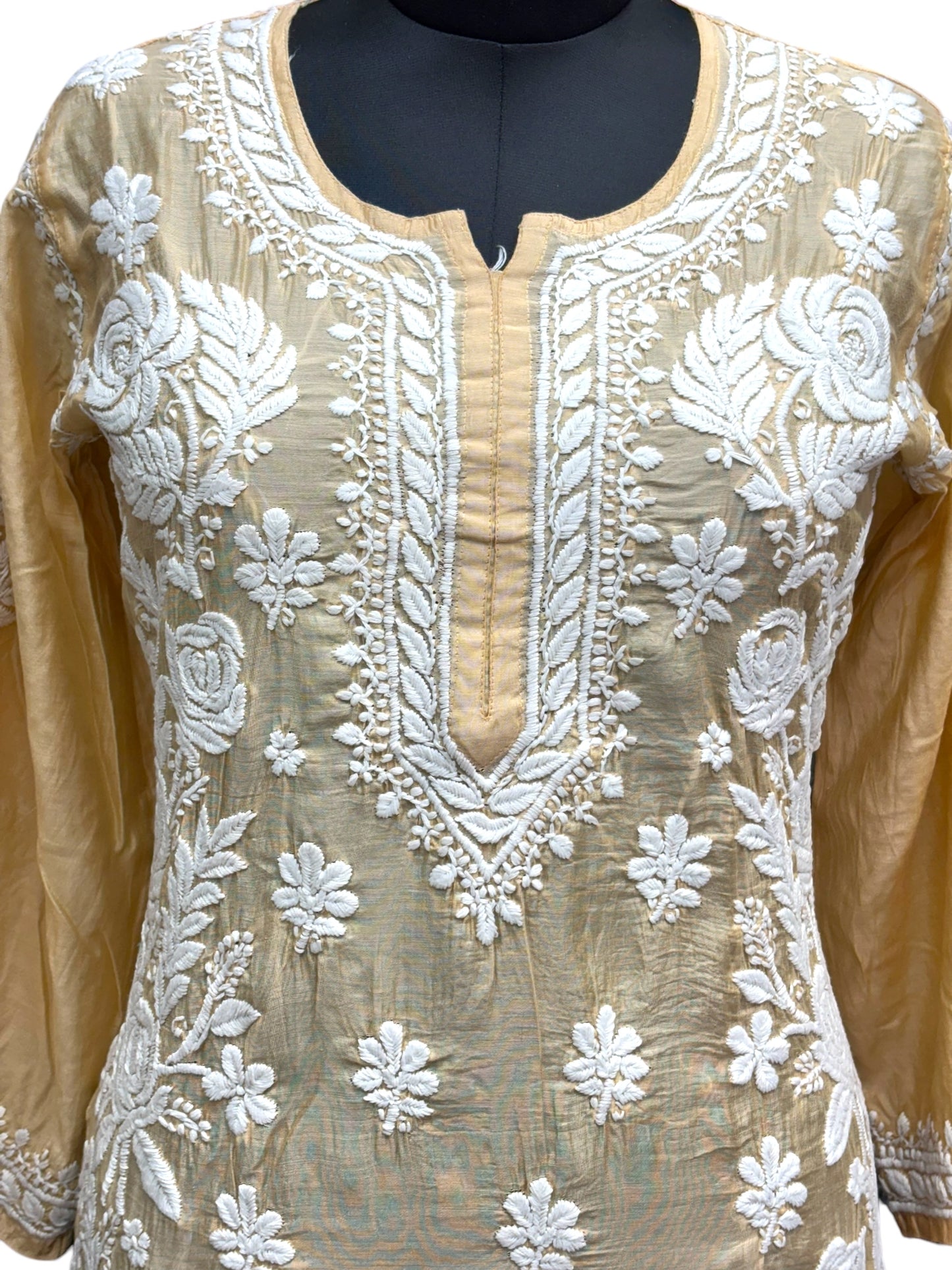 Exquisite Matka Silk Kurti with Stunning 3D Embroidery