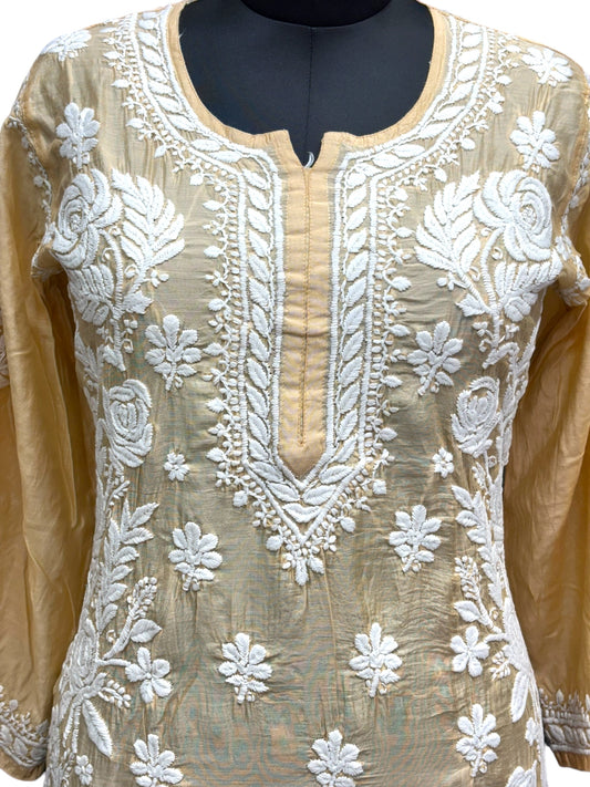 Exquisite Matka Silk Kurti with Stunning 3D Embroidery