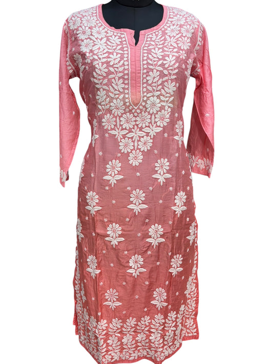 Exquisite Matka Silk Kurti with Stunning 3D Embroidery