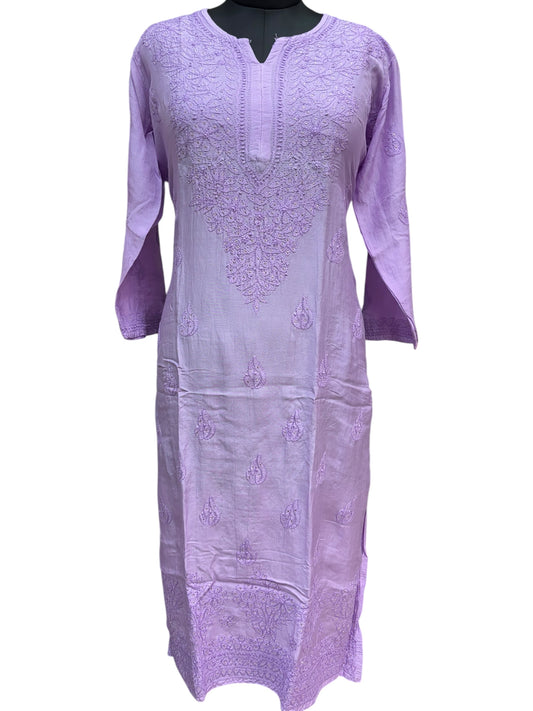 Stunning Muslin Kurti with Mukaish & Self-Thread Shadow Embroidery
